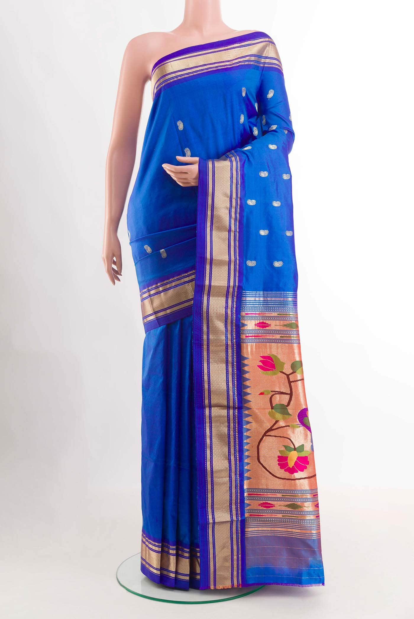 Blue Paithani Silk Saree
