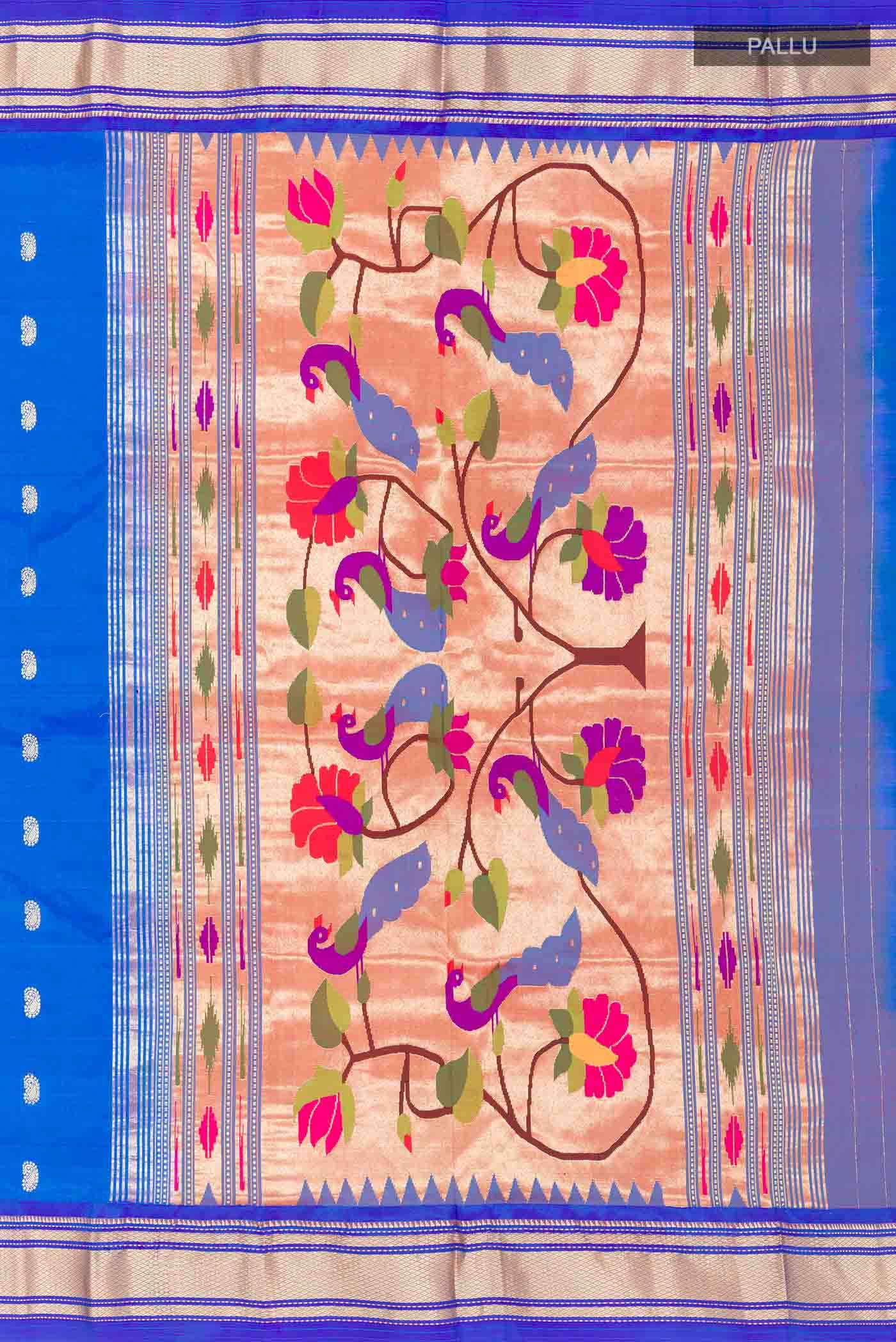 Blue Paithani Silk Saree