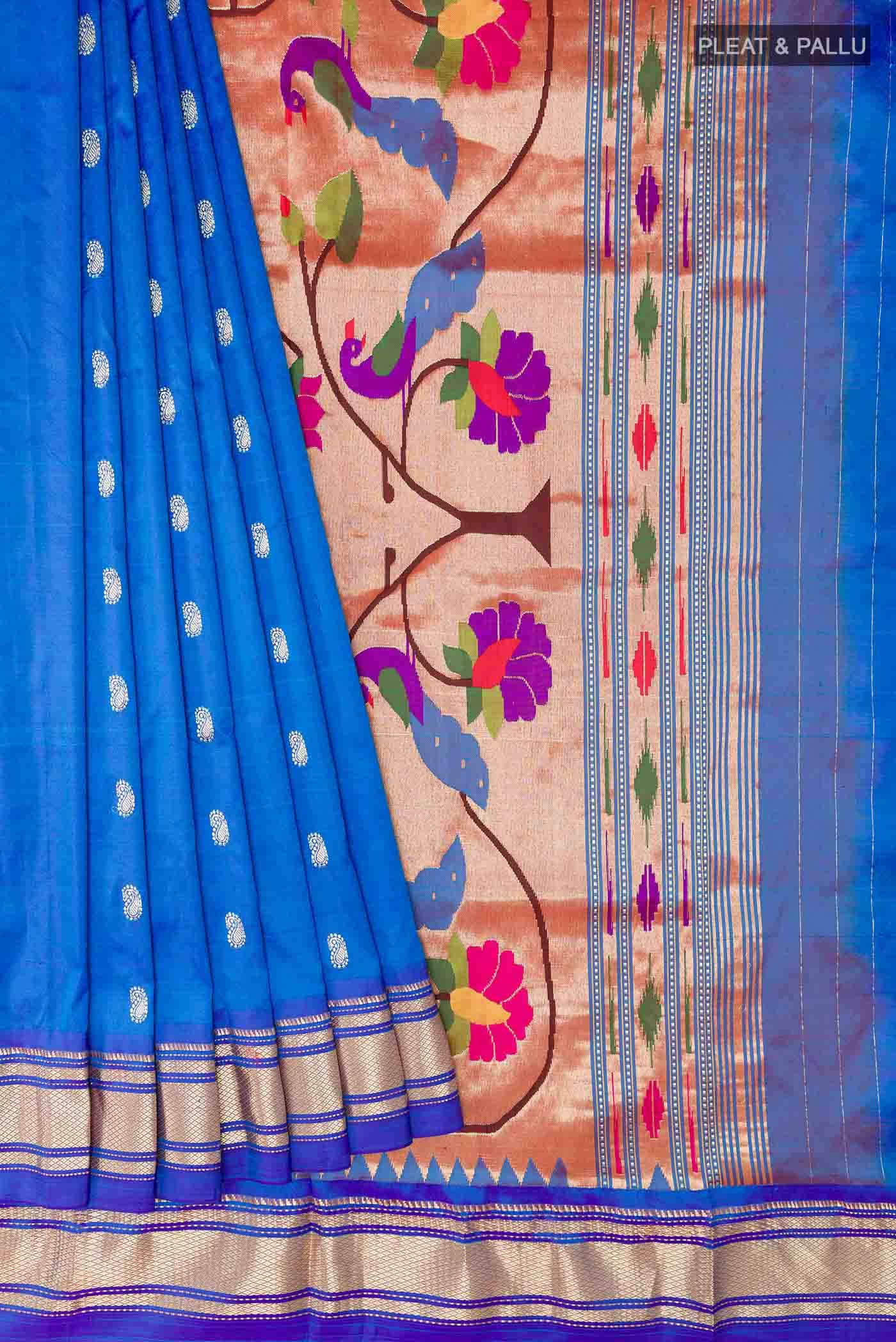 Blue Paithani Silk Saree
