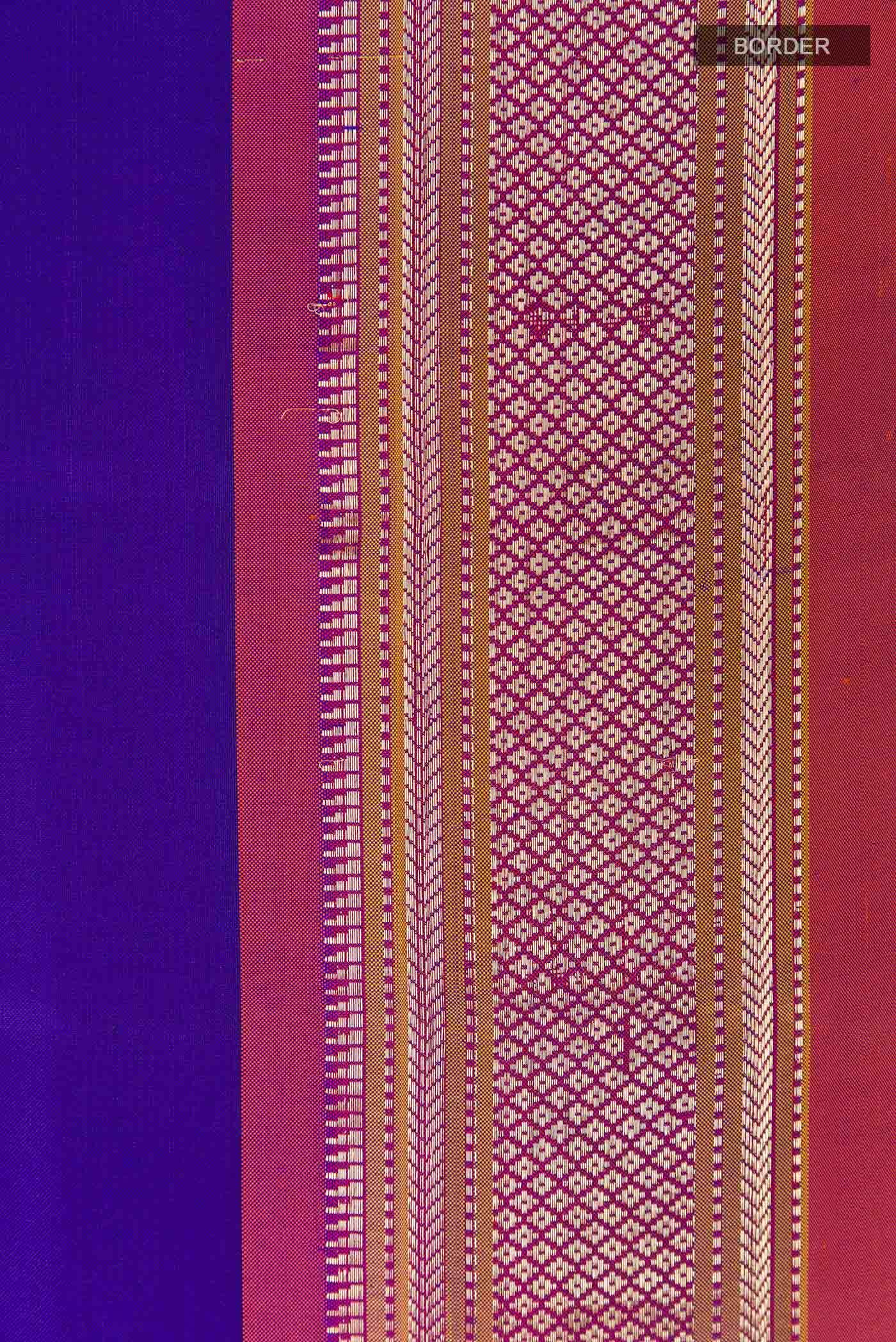 Navy Blue Paithani Silk Saree