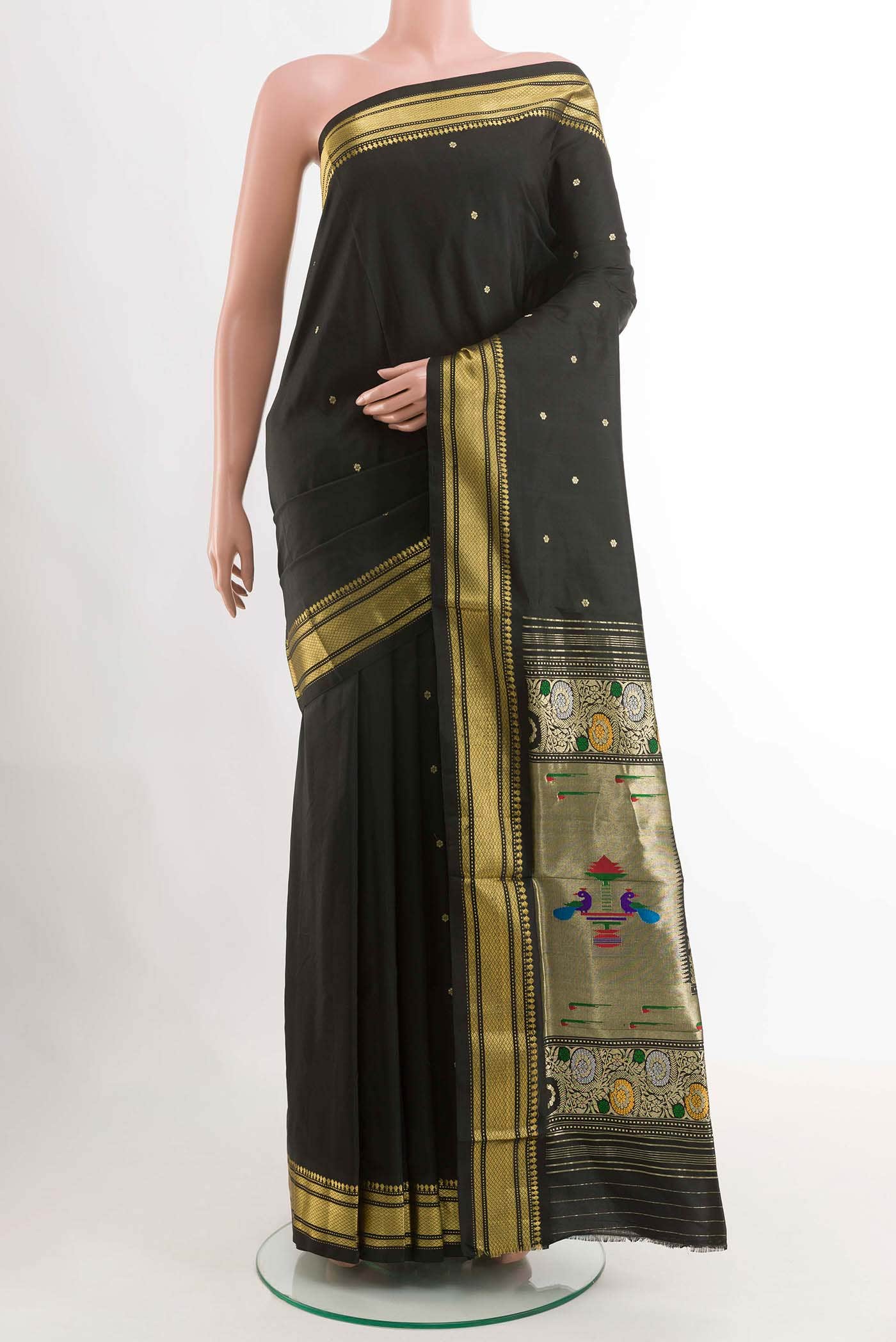 Black Paithani Silk Saree