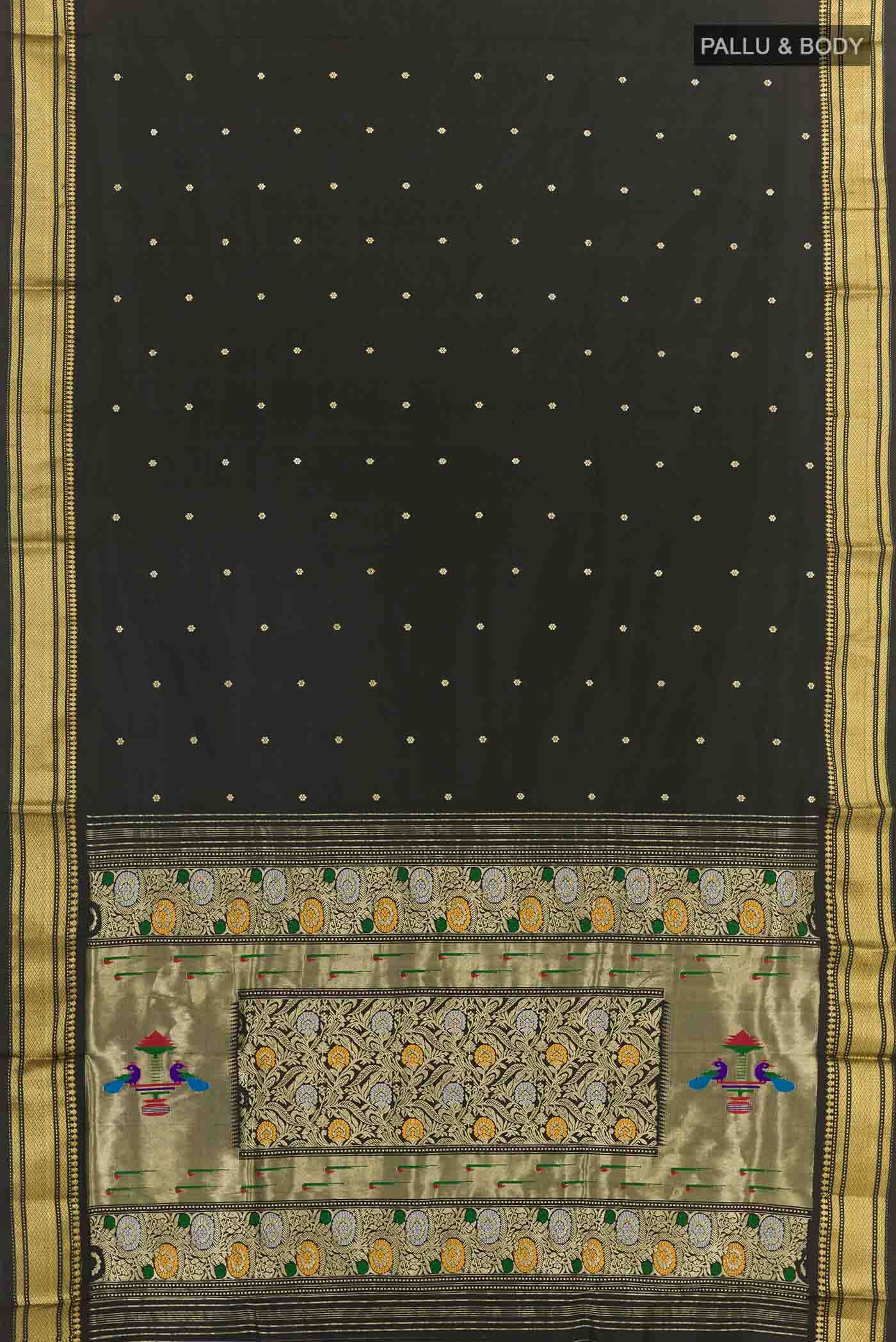 Black Paithani Silk Saree