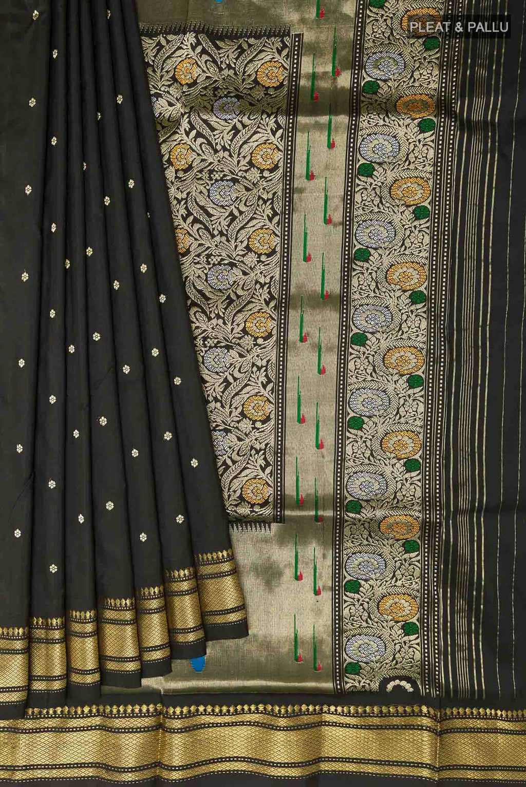 Black Paithani Silk Saree