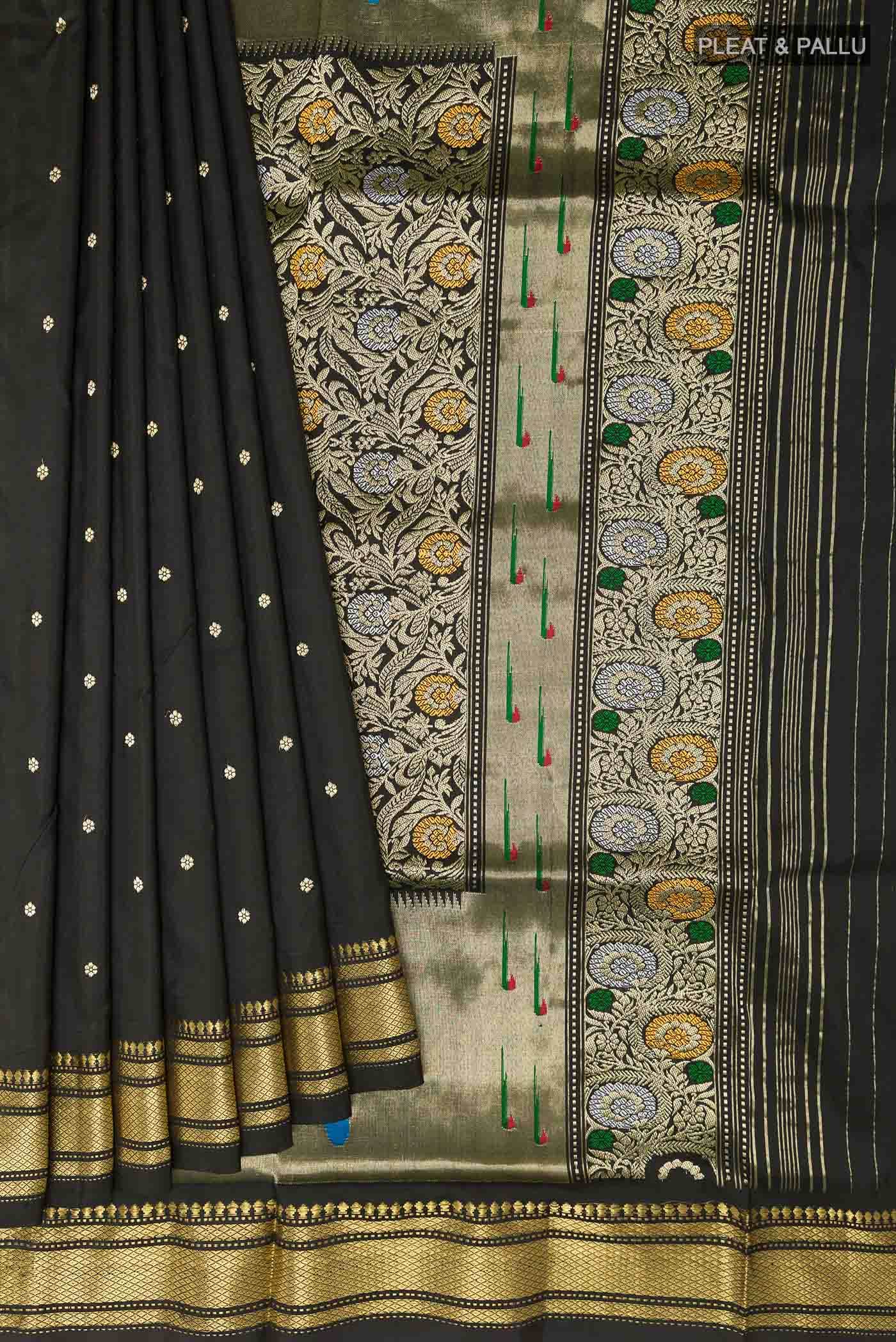 Black Paithani Silk Saree