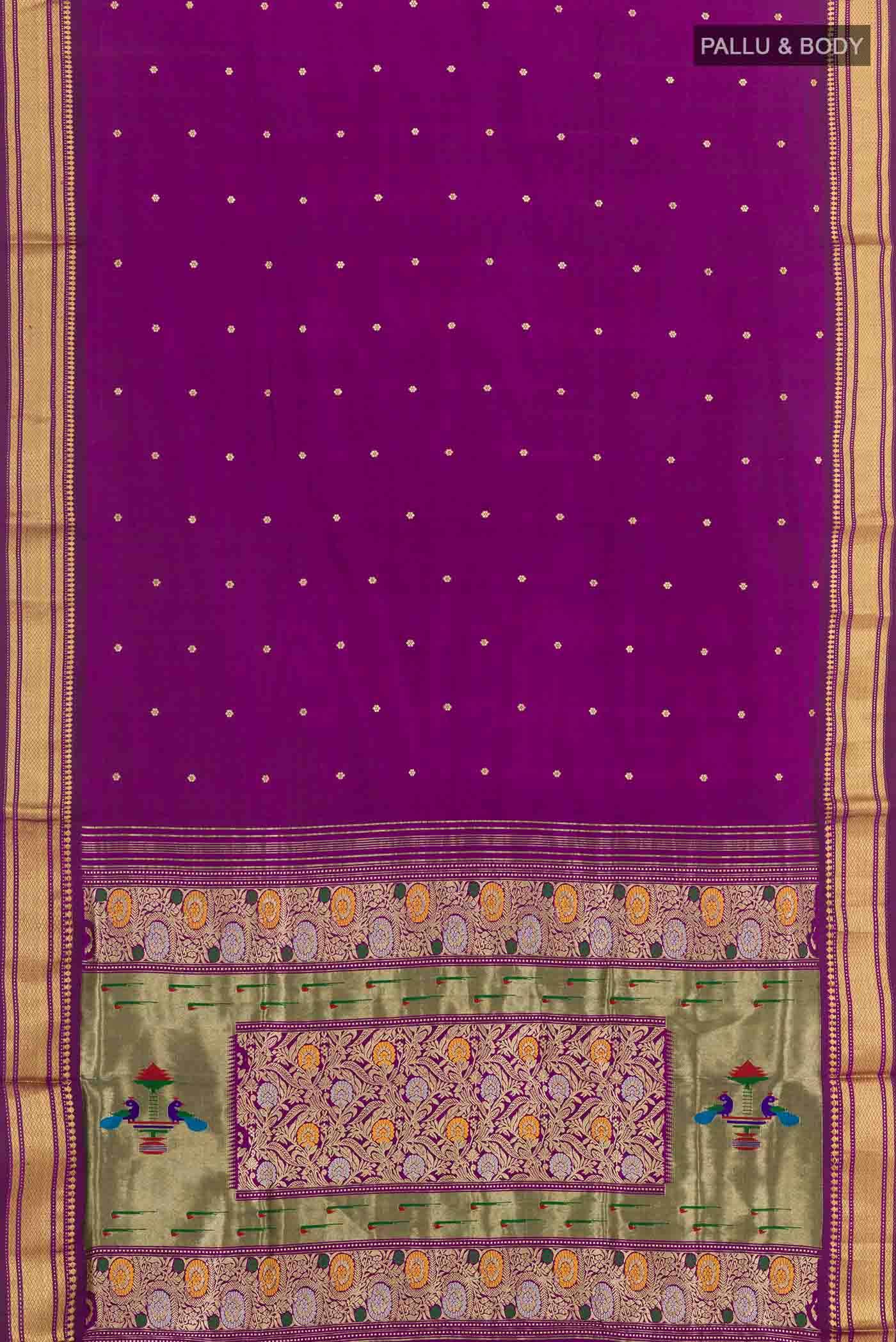 Purple Paithani Silk Saree