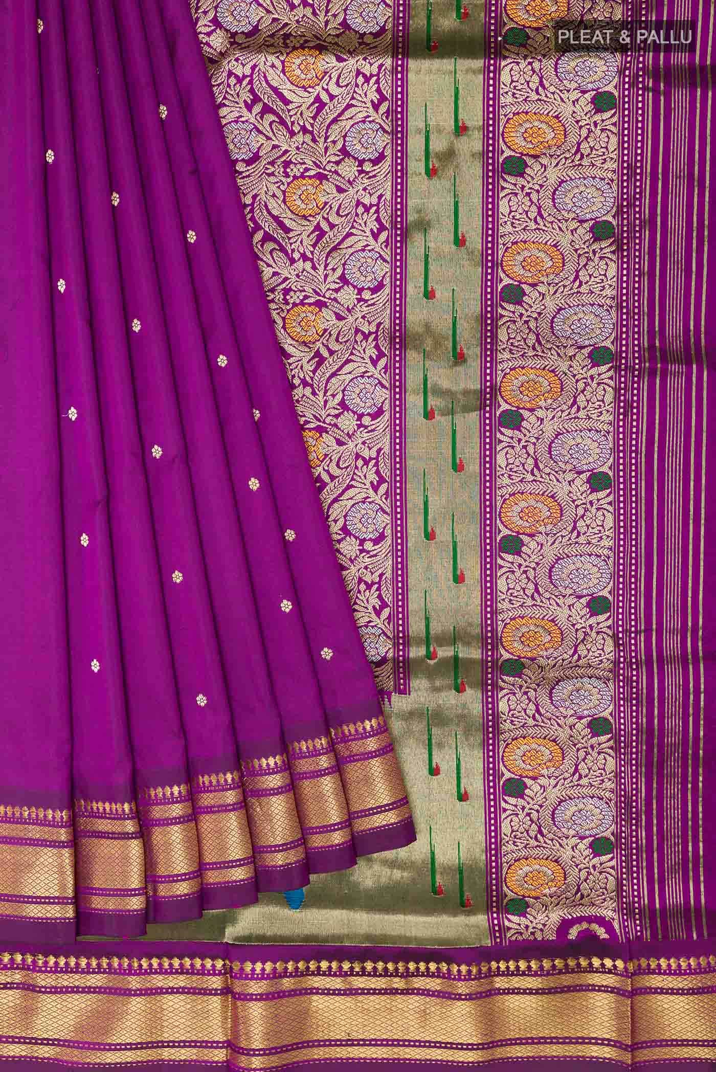 Purple Paithani Silk Saree