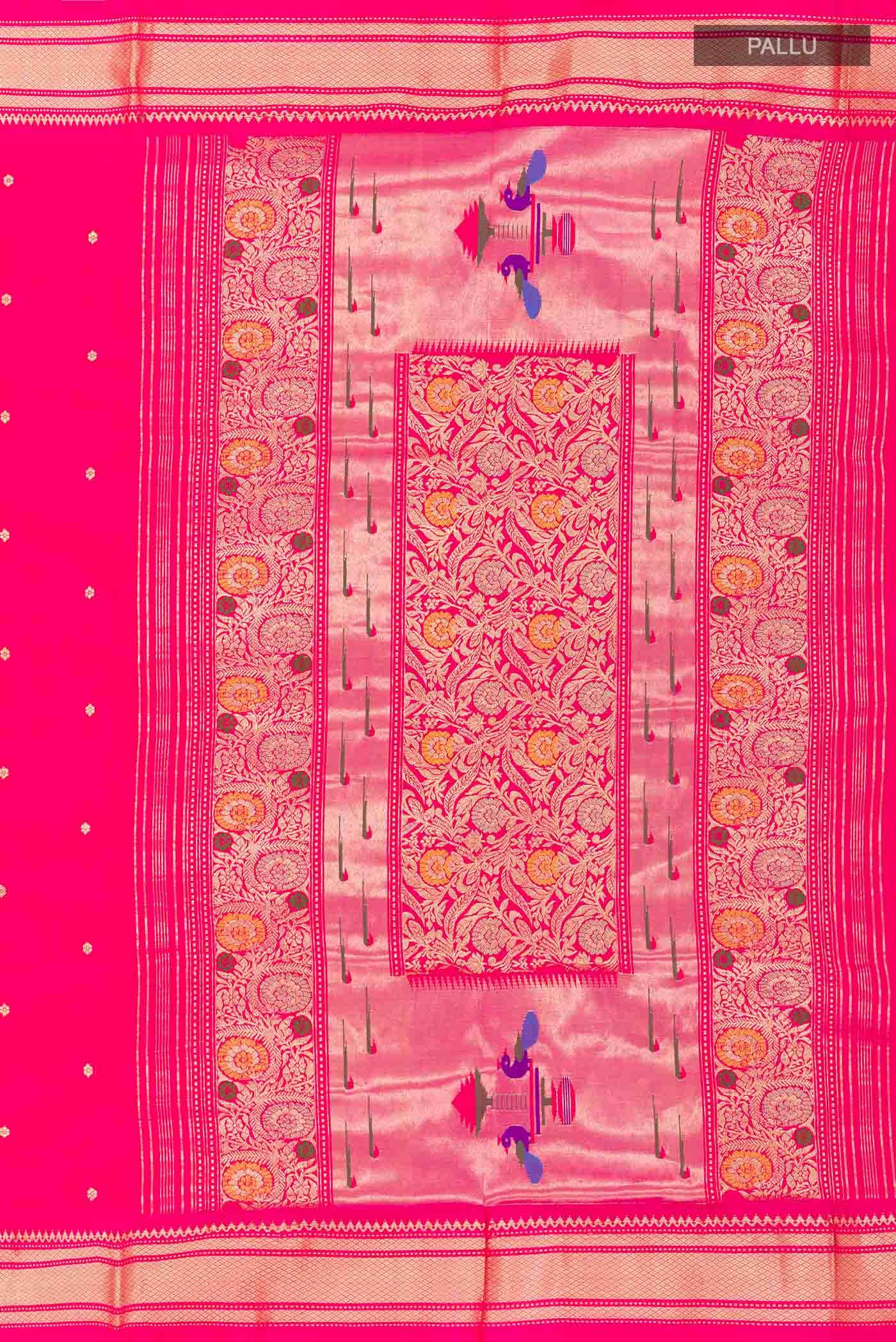 Pink Paithani Silk Saree
