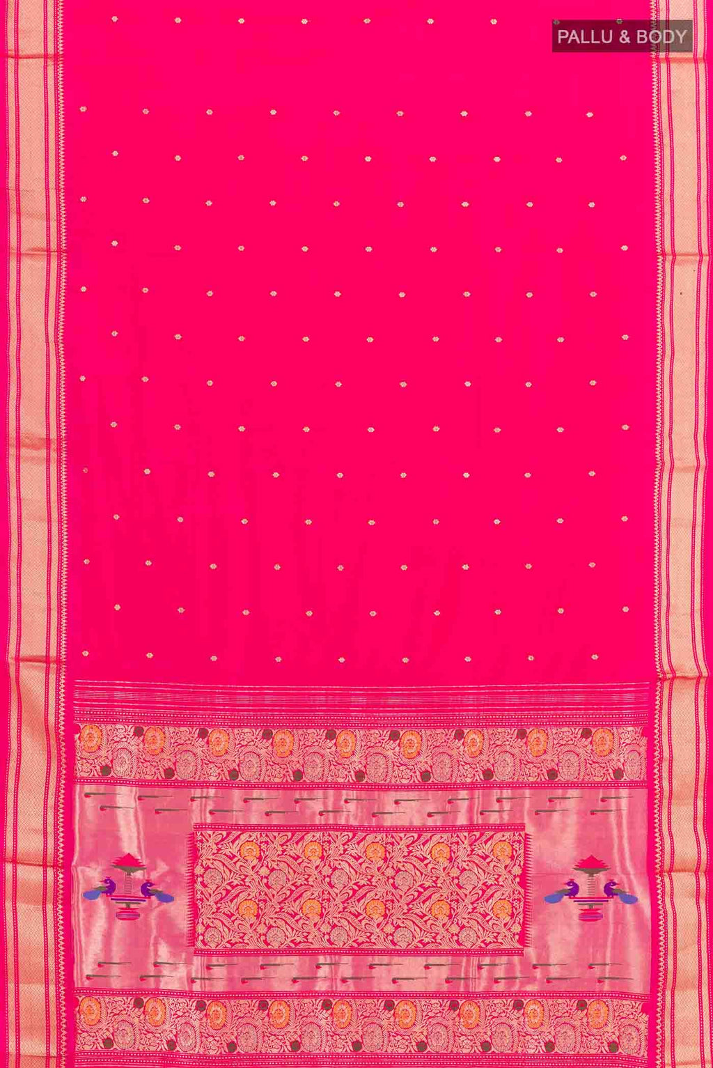 Pink Paithani Silk Saree