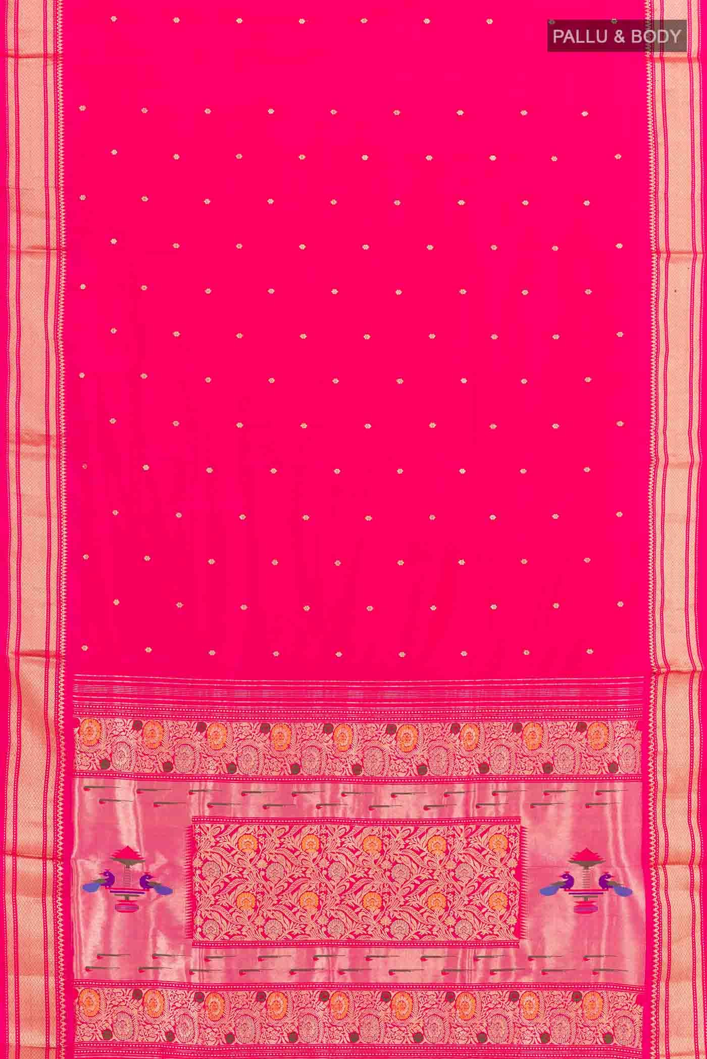 Pink Paithani Silk Saree