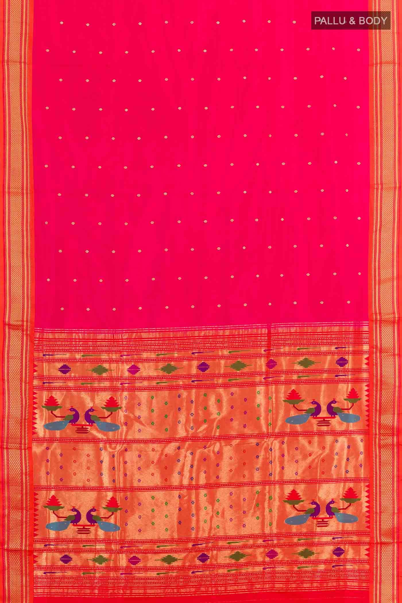 Pink Paithani Silk Saree