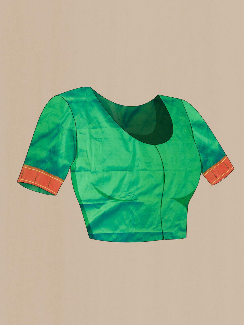 Green Dual Tone Paithani Silk Saree