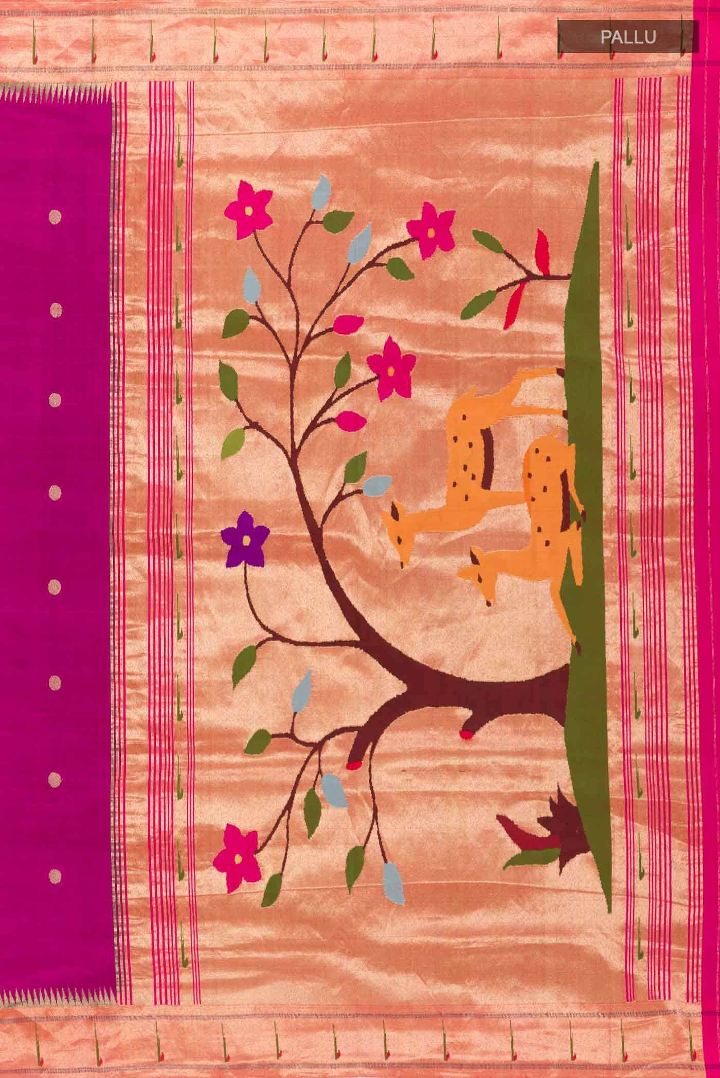 Purple Paithani Silk Saree