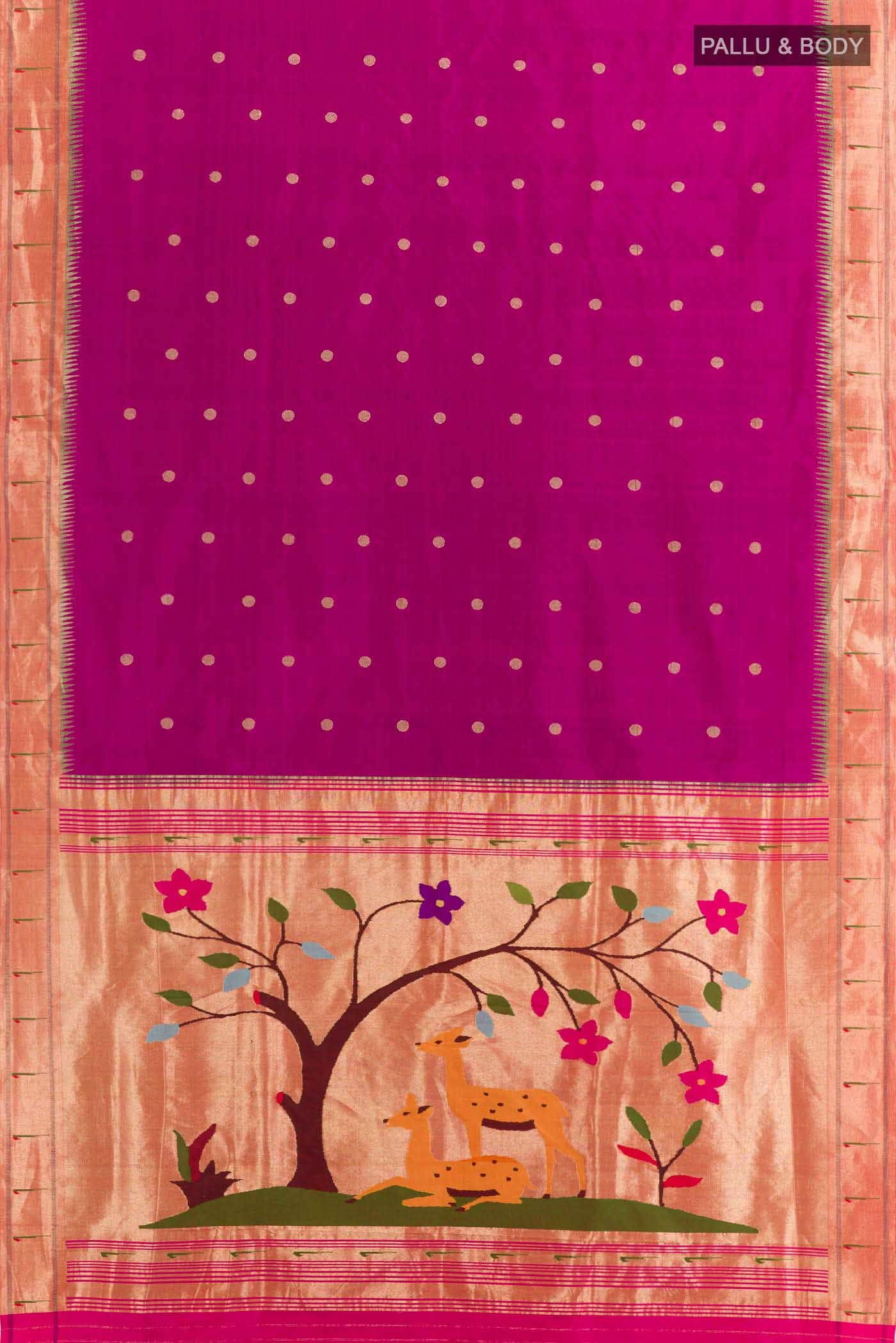 Purple Paithani Silk Saree
