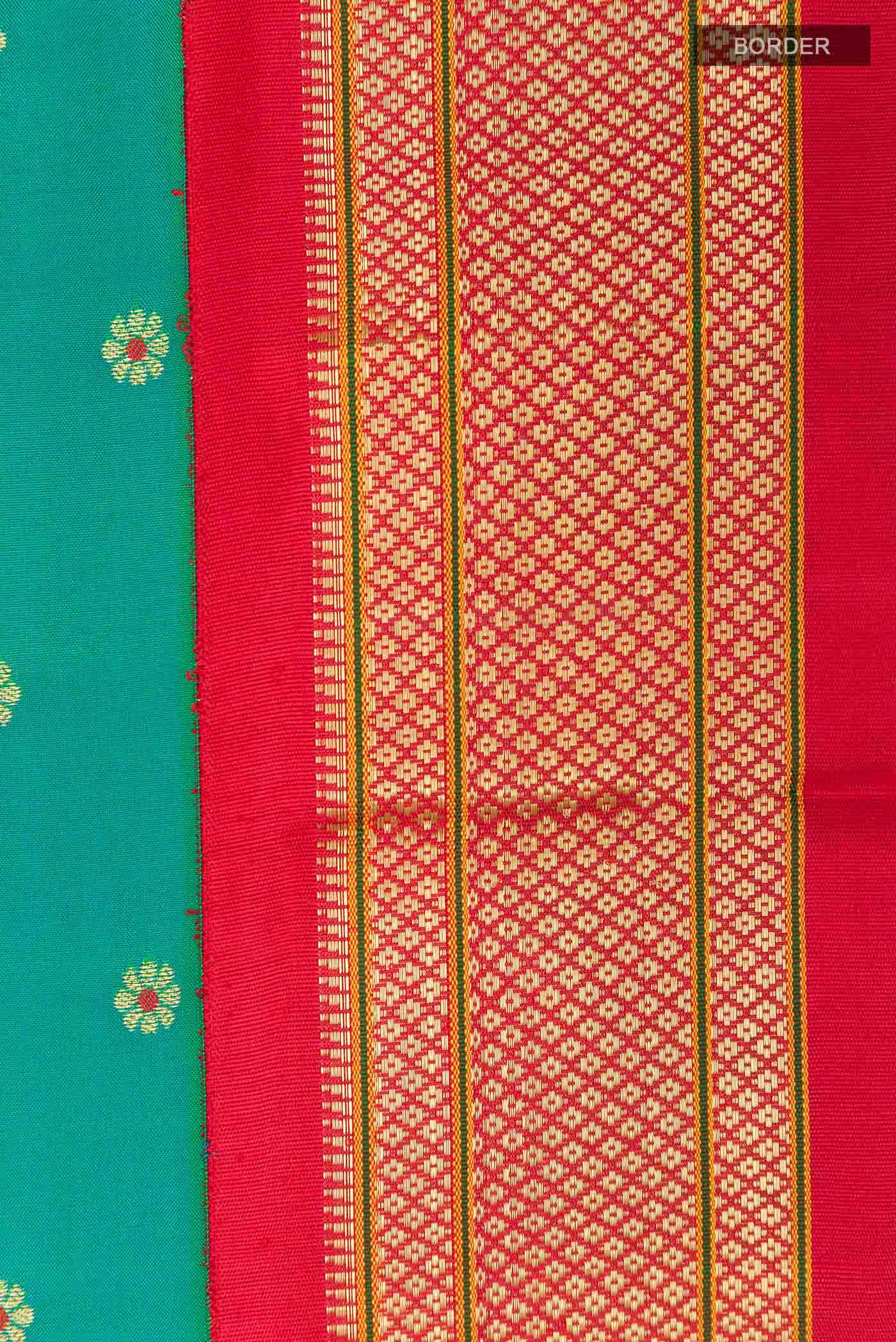 Sea Green Paithani Silk Saree