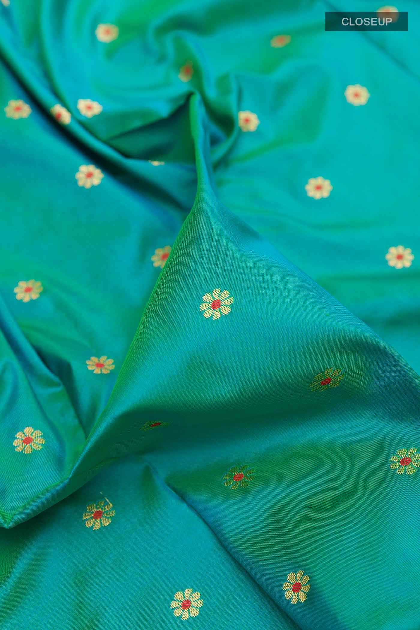 Sea Green Paithani Silk Saree