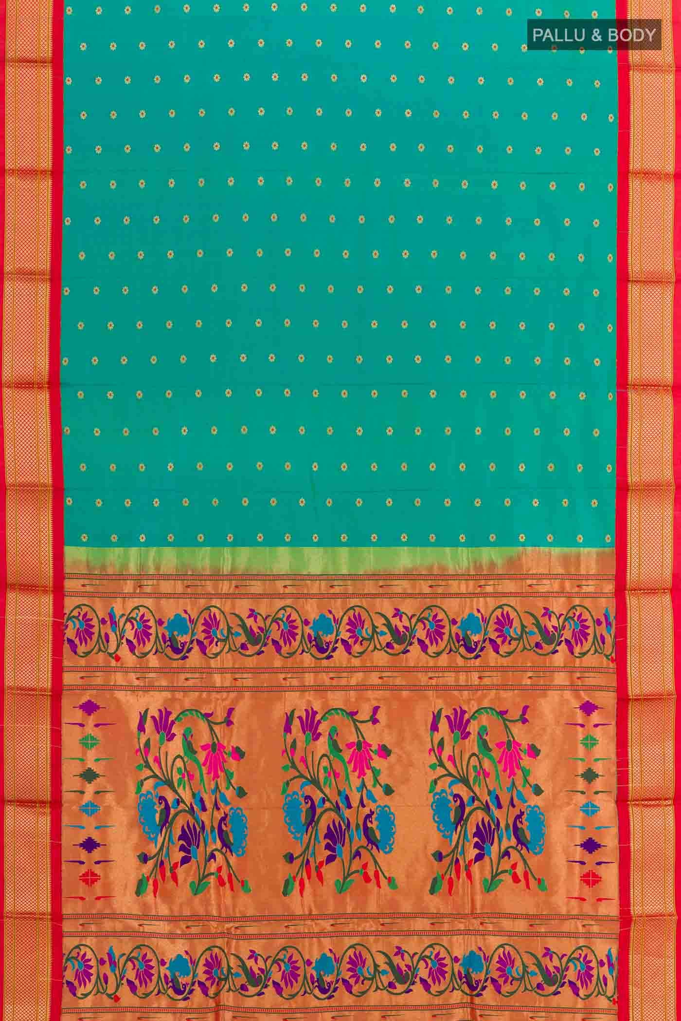 Sea Green Paithani Silk Saree