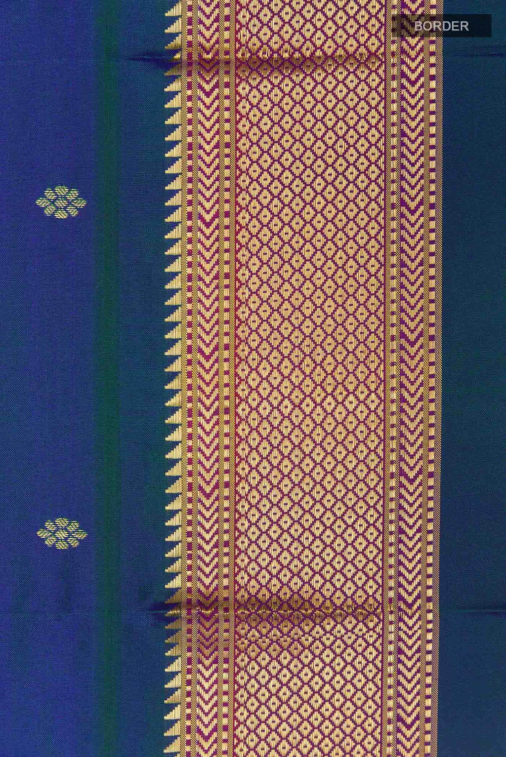 Peacock Blue Paithani Silk Saree