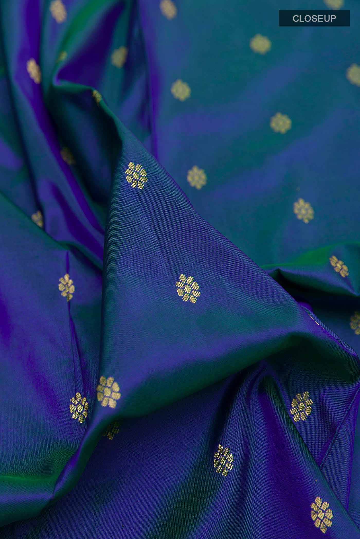 Peacock Blue Paithani Silk Saree