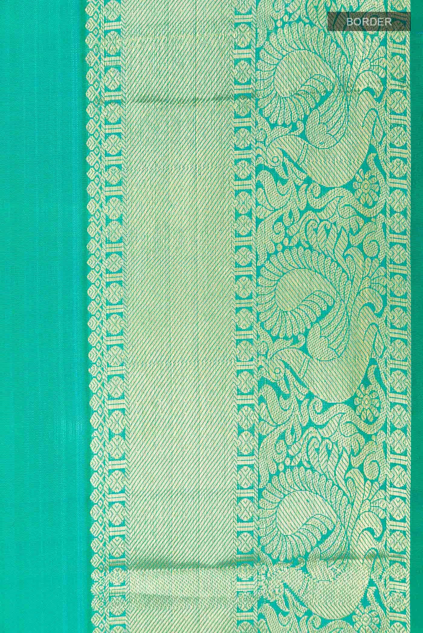 Sea Green Kanchipuram Silk Saree
