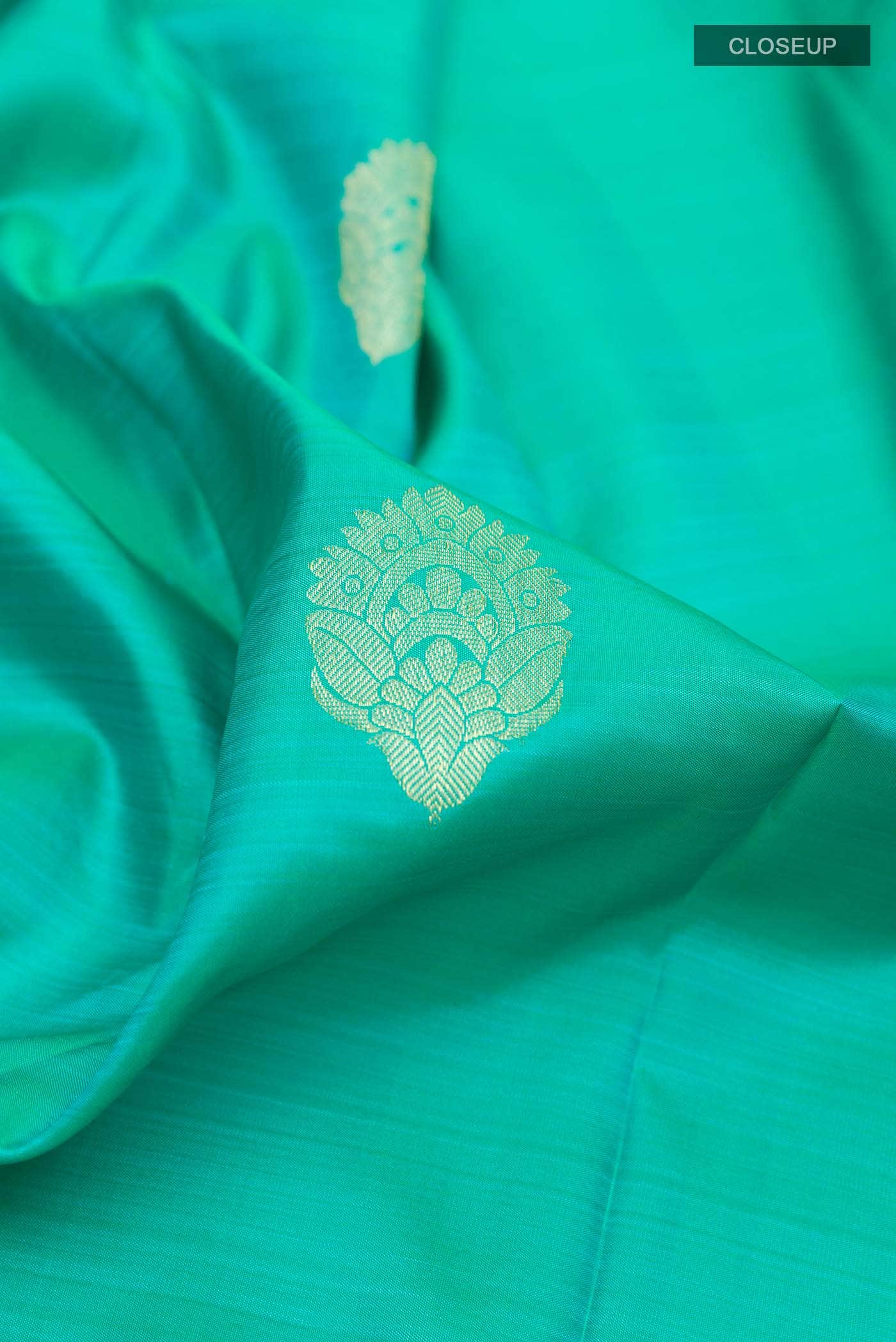 Sea Green Kanchipuram Silk Saree