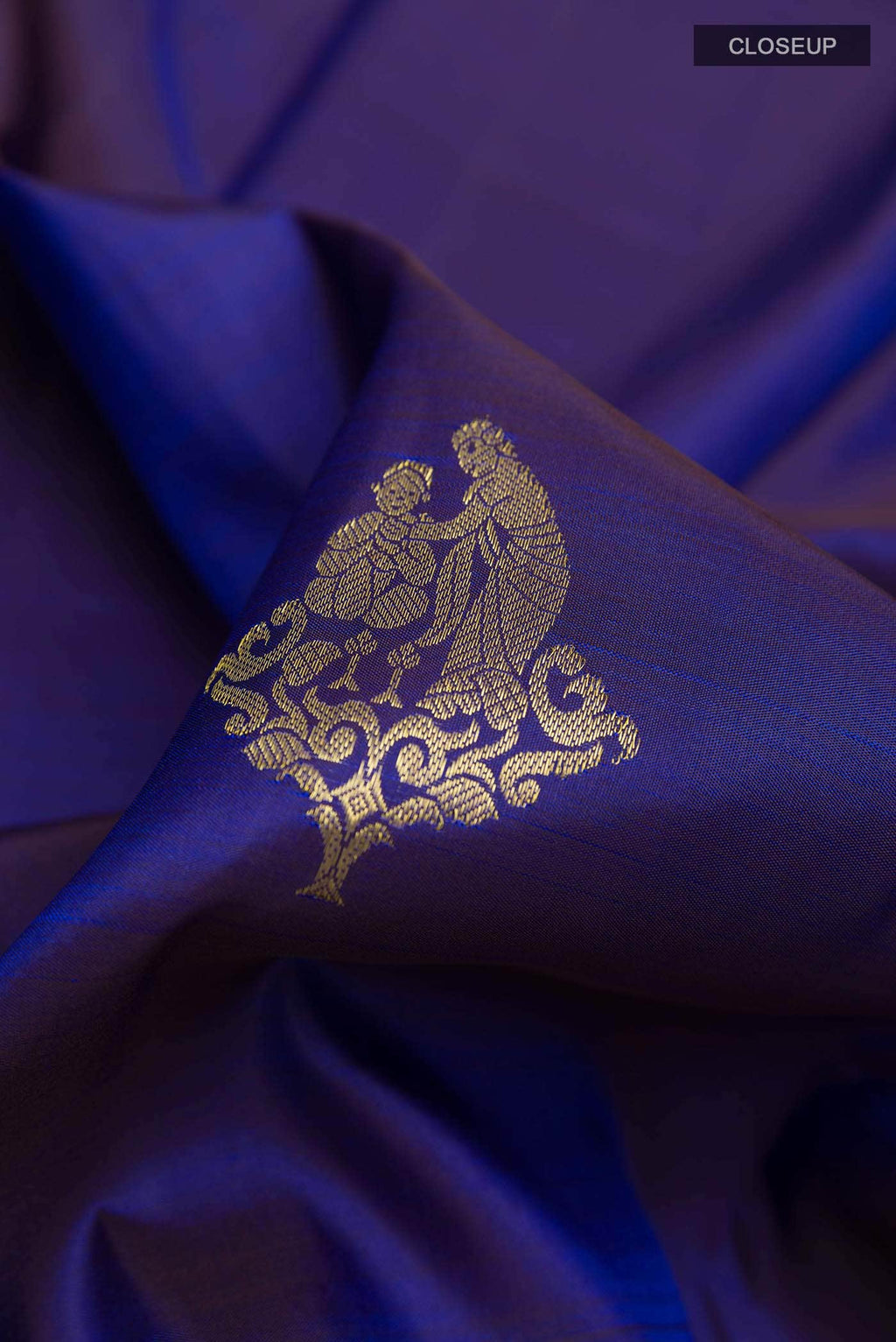 Navy Blue Kanchipuram Silk Saree