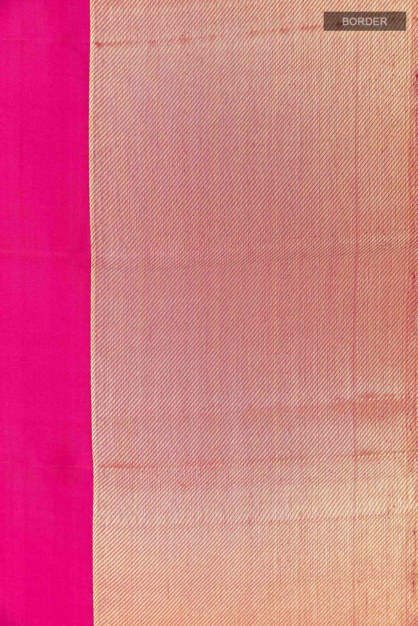 Dark Pink Kanchipuram Silk Saree