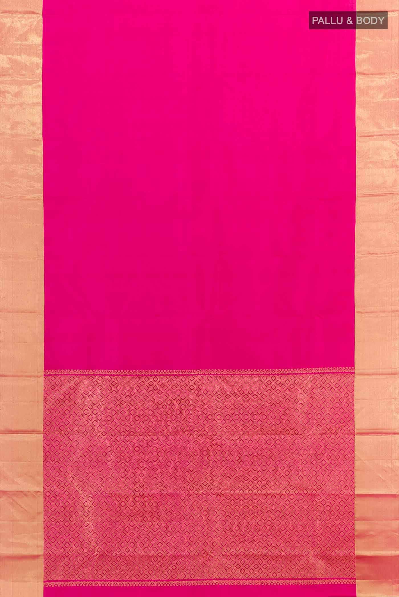 Dark Pink Kanchipuram Silk Saree