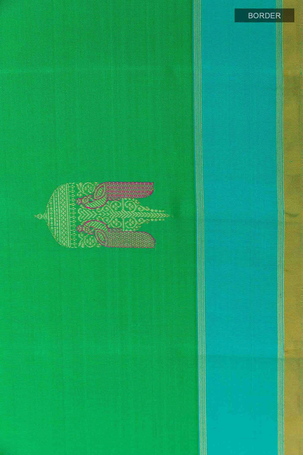 Green Dual Tone Kanchipuram Silk Saree