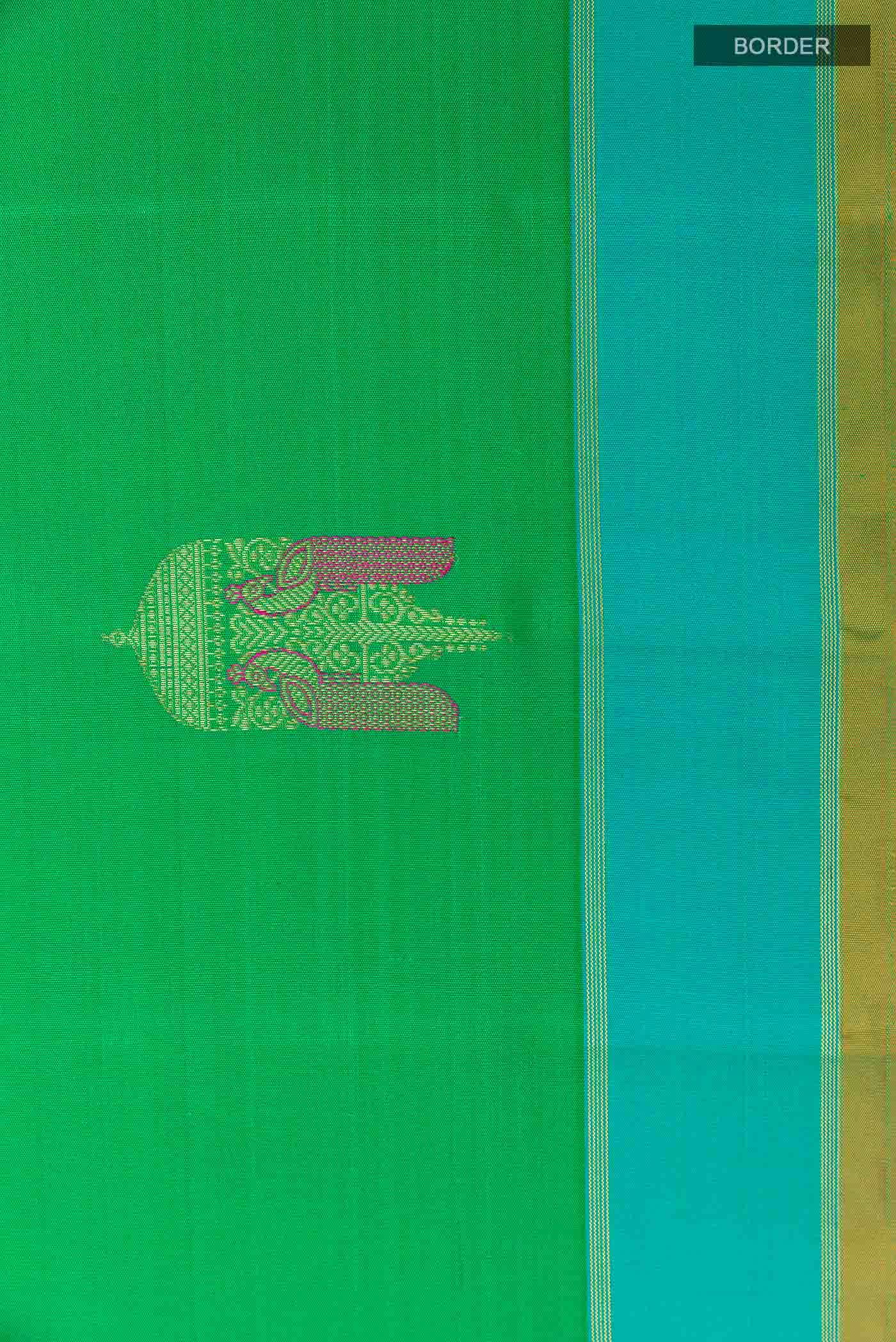 Green Dual Tone Kanchipuram Silk Saree