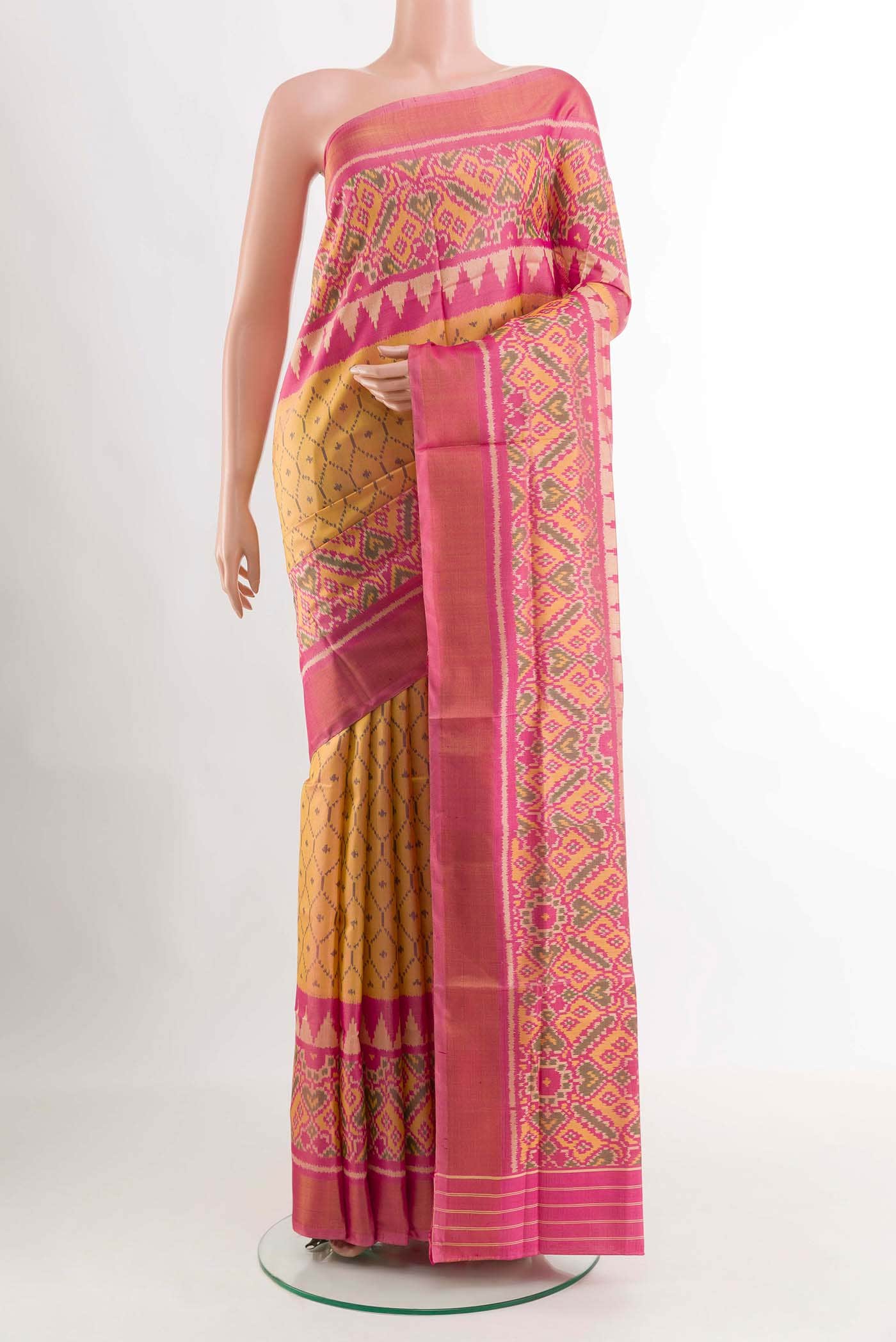 Brick Orange Rajkot Patola Silk Saree