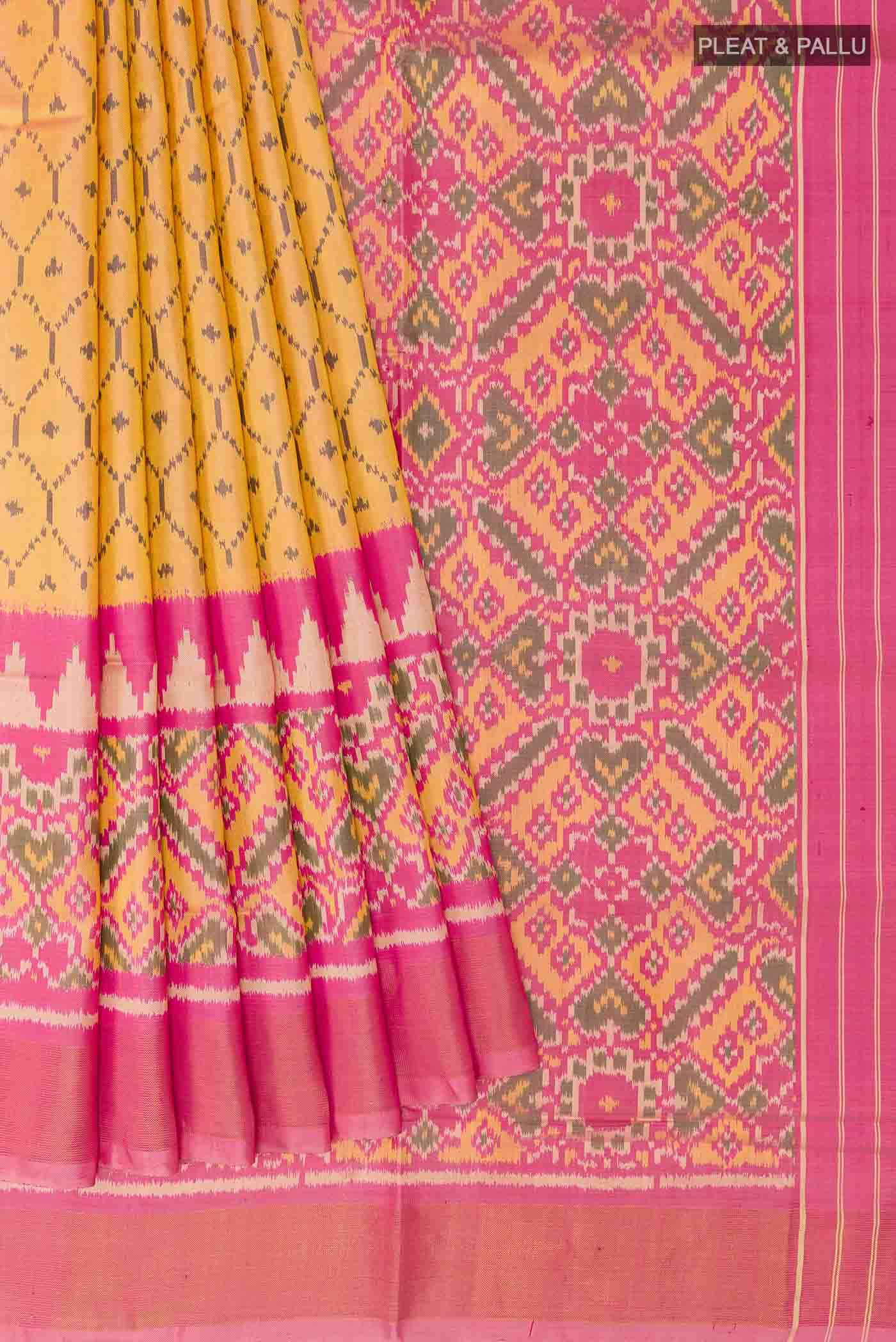 Brick Orange Rajkot Patola Silk Saree