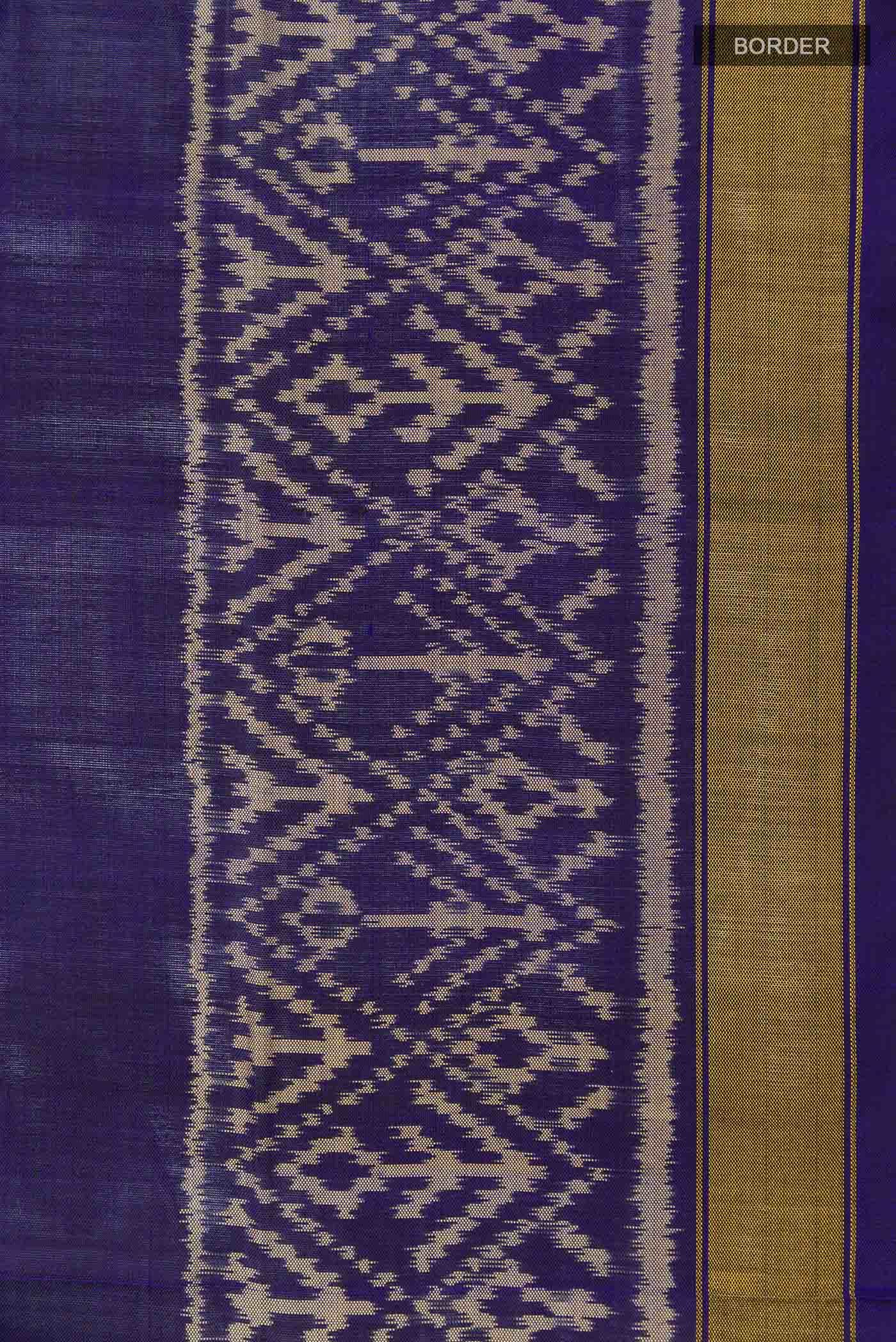 Navy Blue Rajkot Patola Silk Saree