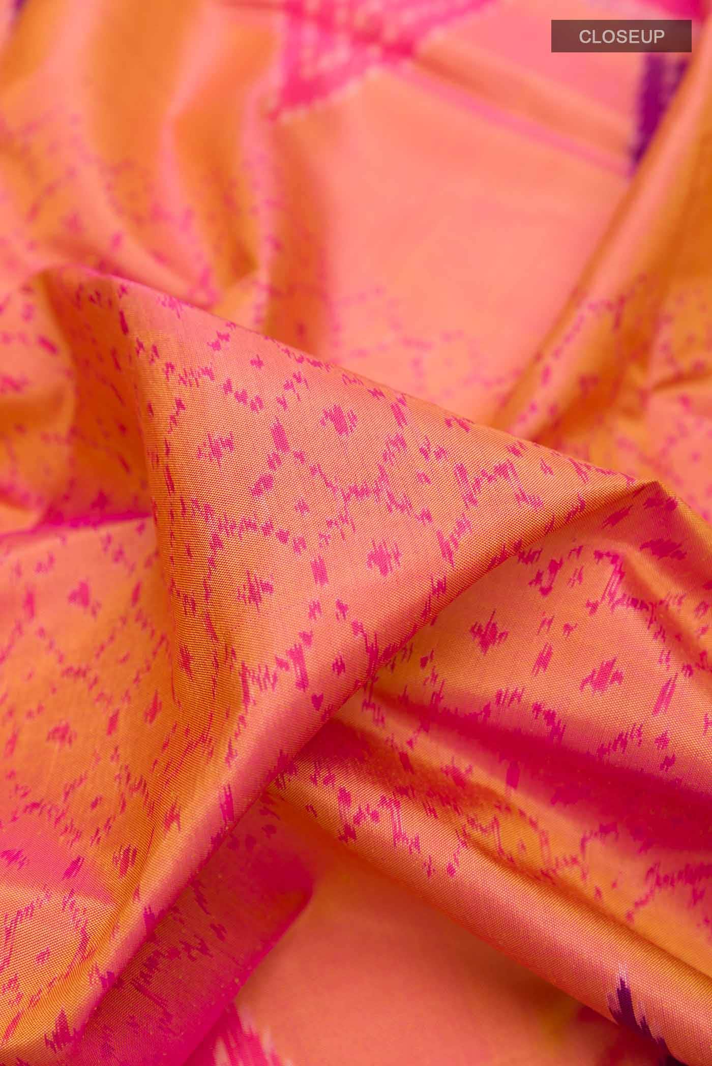 Brick Orange Rajkot Patola Silk Saree