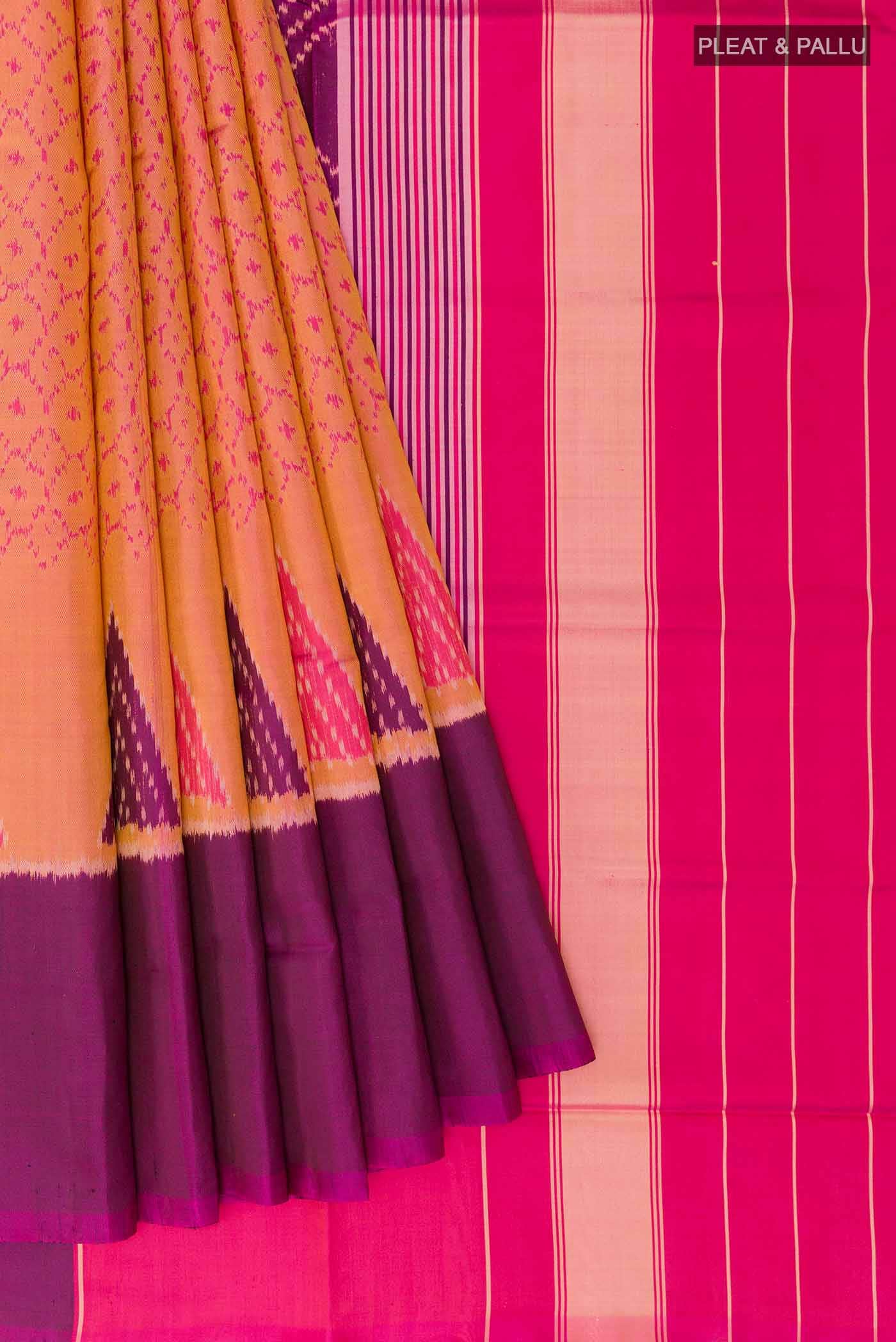 Brick Orange Rajkot Patola Silk Saree