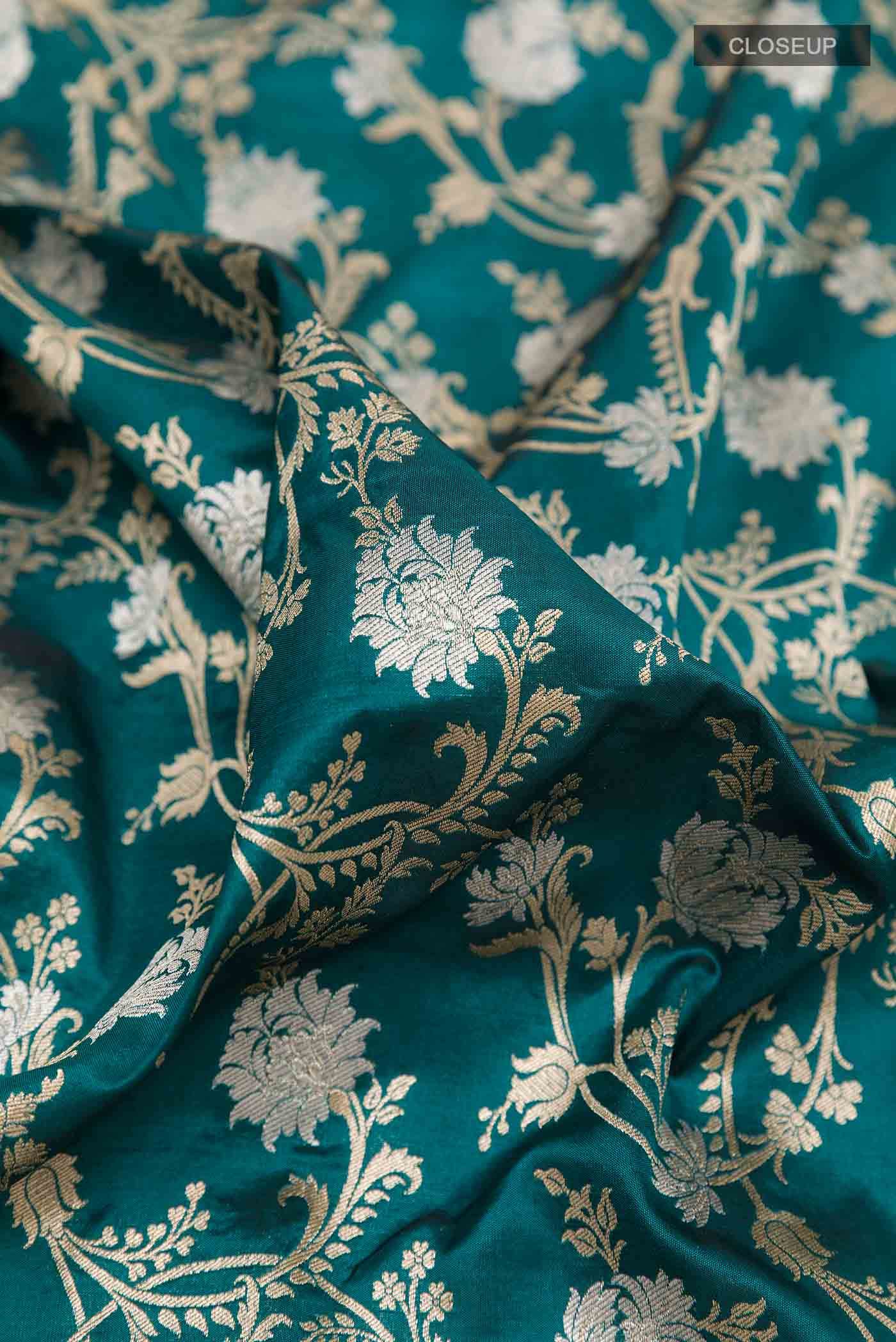 Green Banarasi Silk Saree