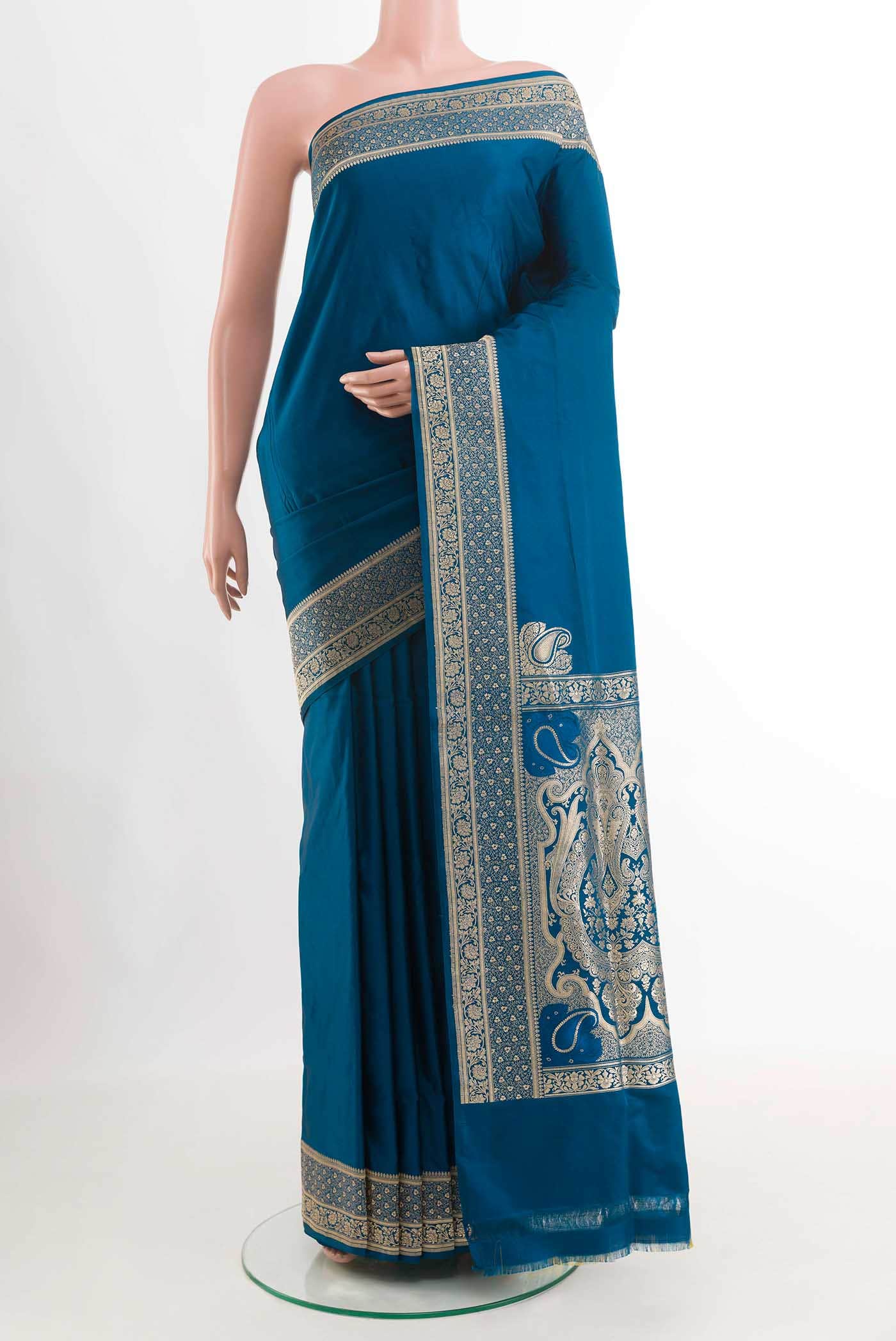 Royal Blue Banarasi Silk Saree