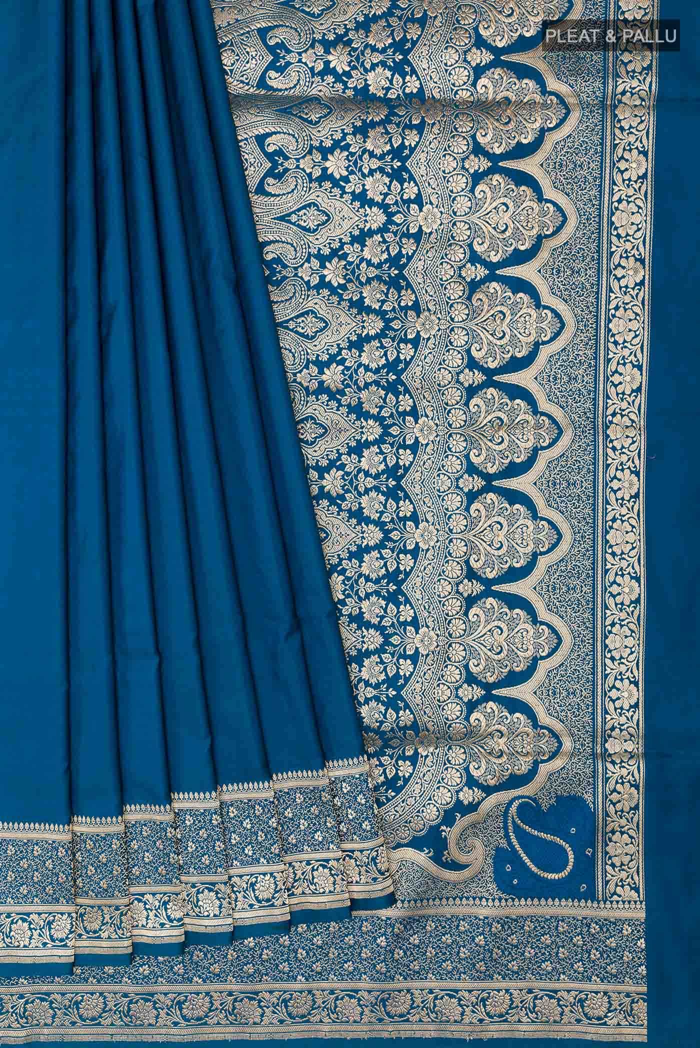 Royal Blue Banarasi Silk Saree