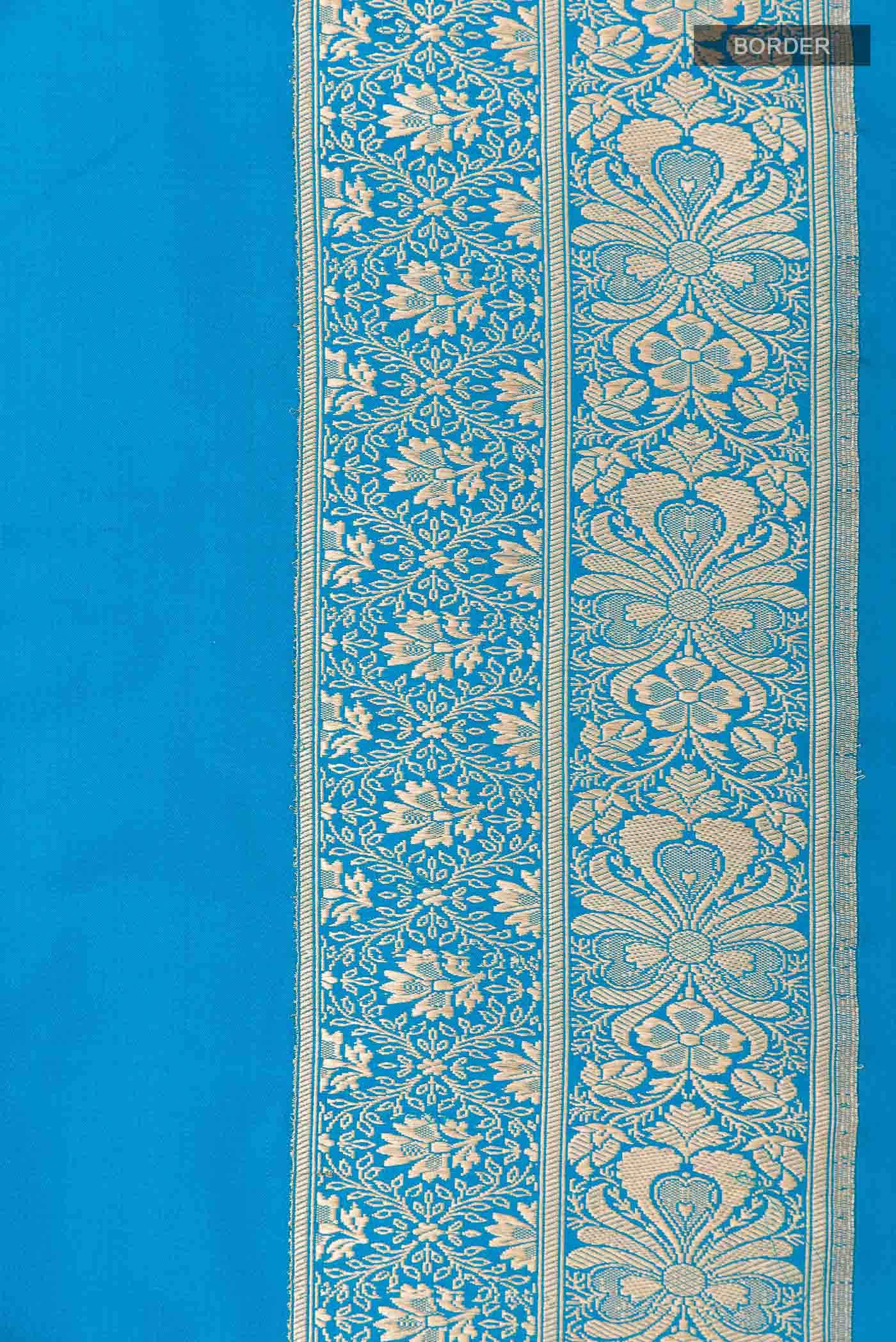 Blue Banarasi Silk Saree