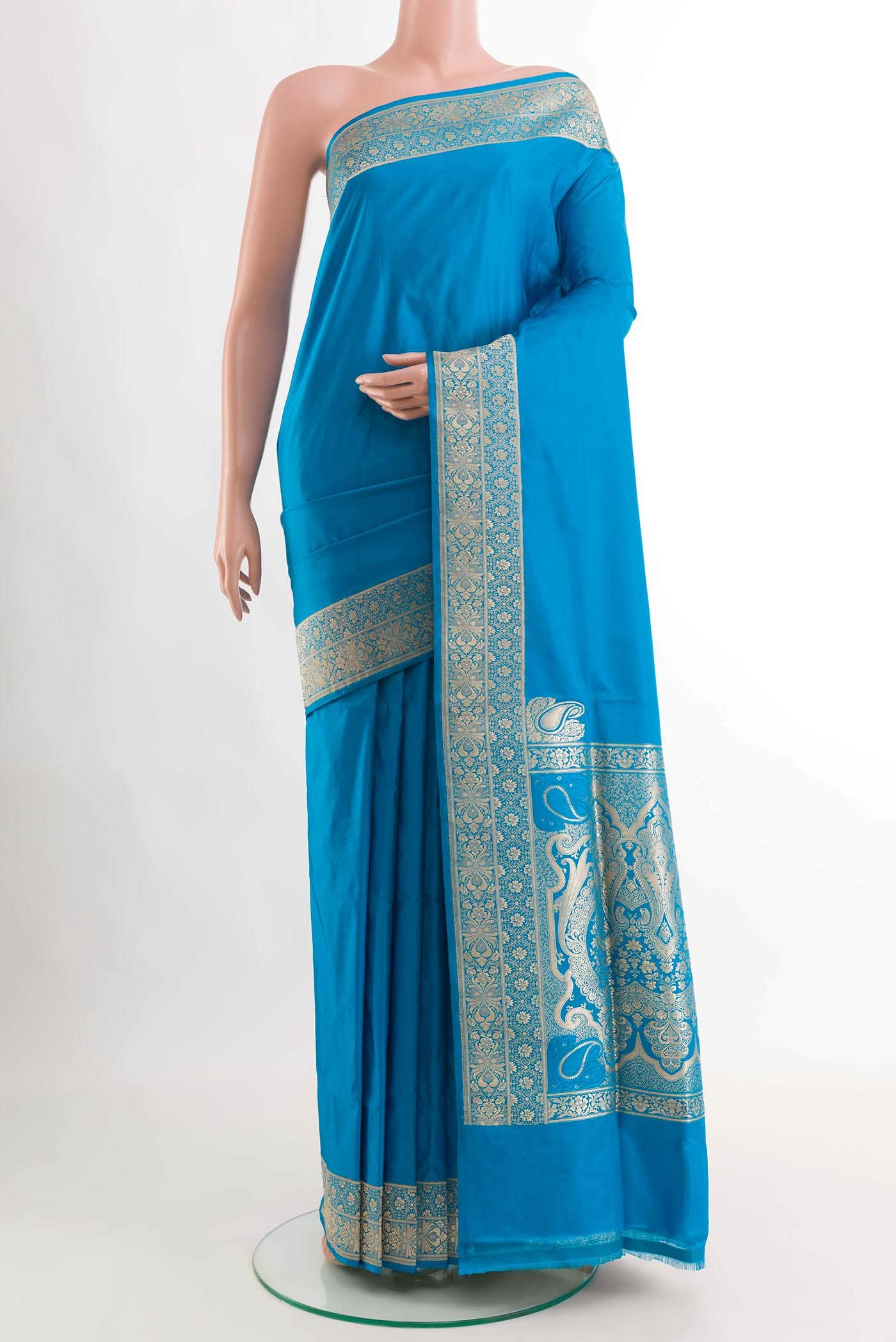 Blue Banarasi Silk Saree