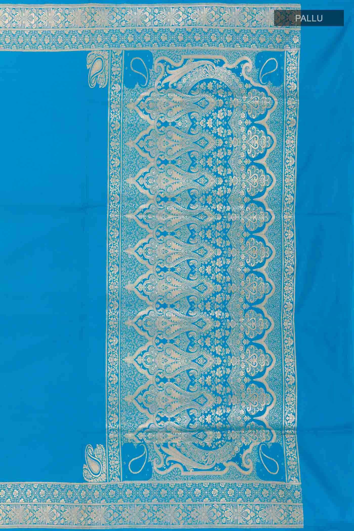 Blue Banarasi Silk Saree