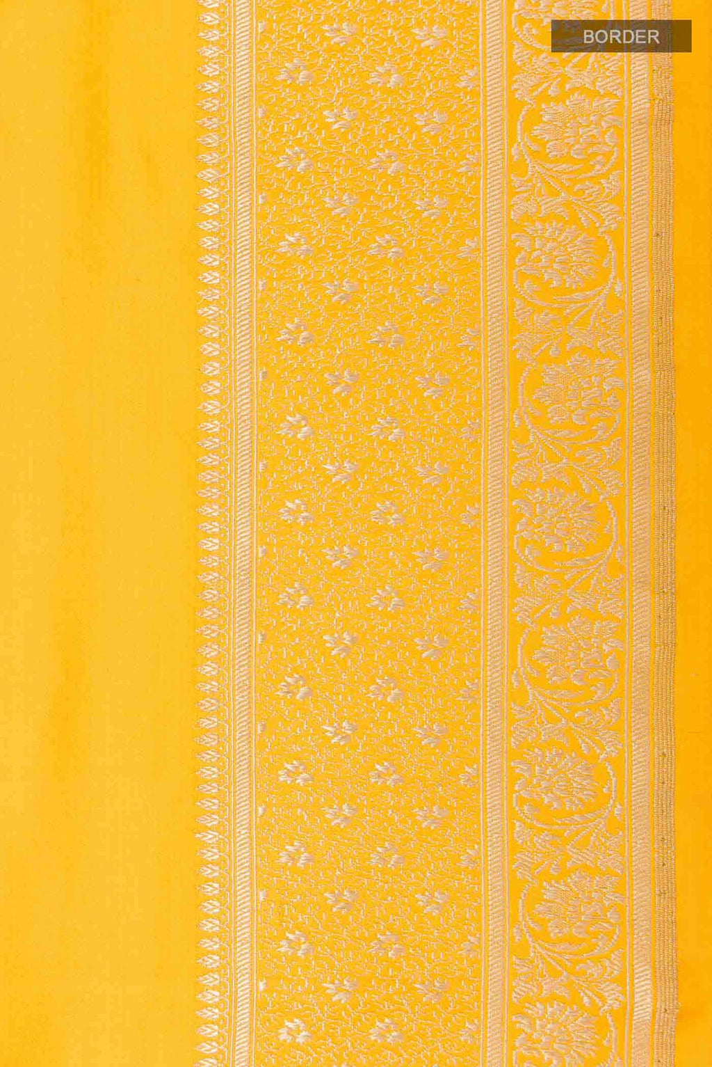 Yellow Banarasi Silk Saree