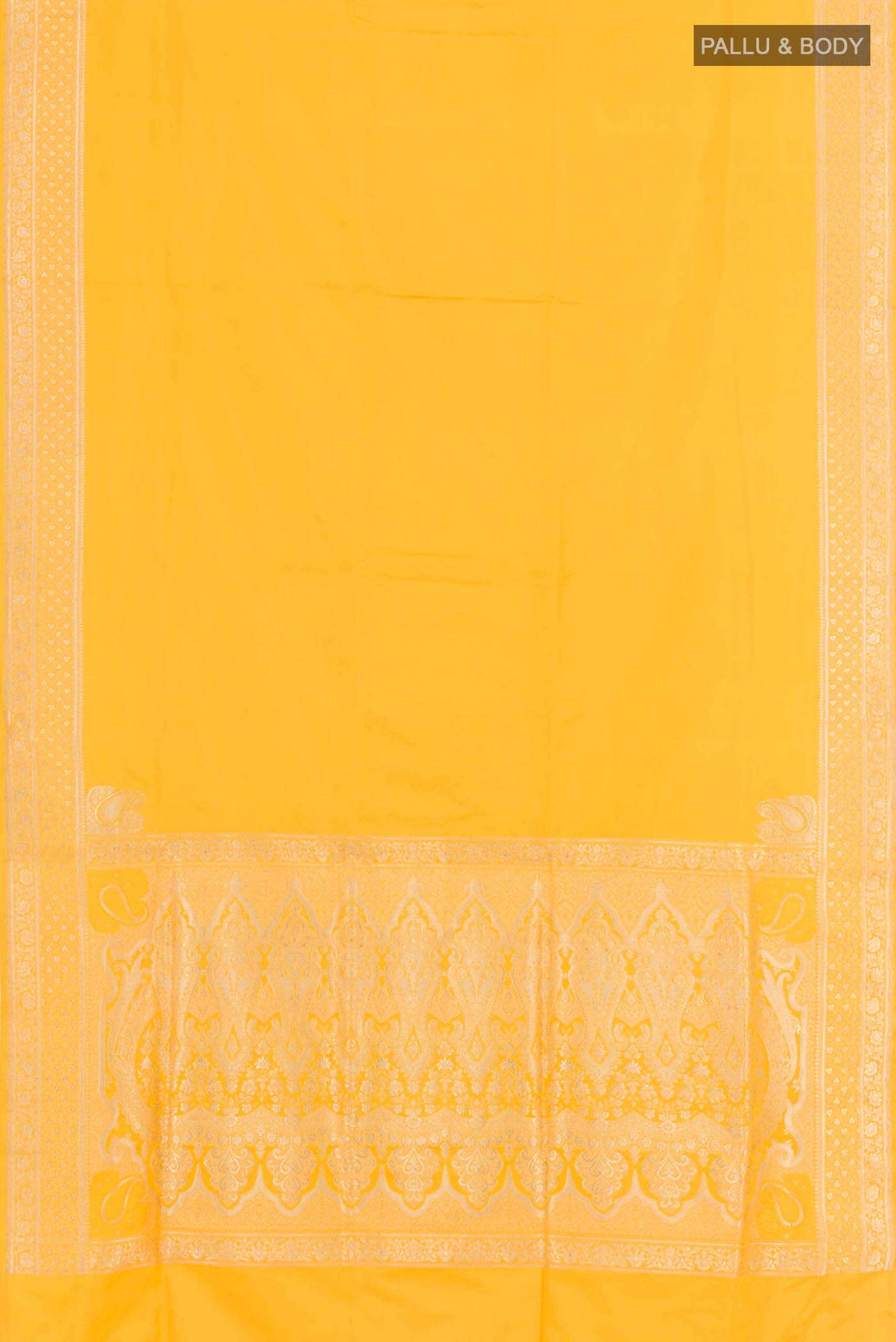 Yellow Banarasi Silk Saree