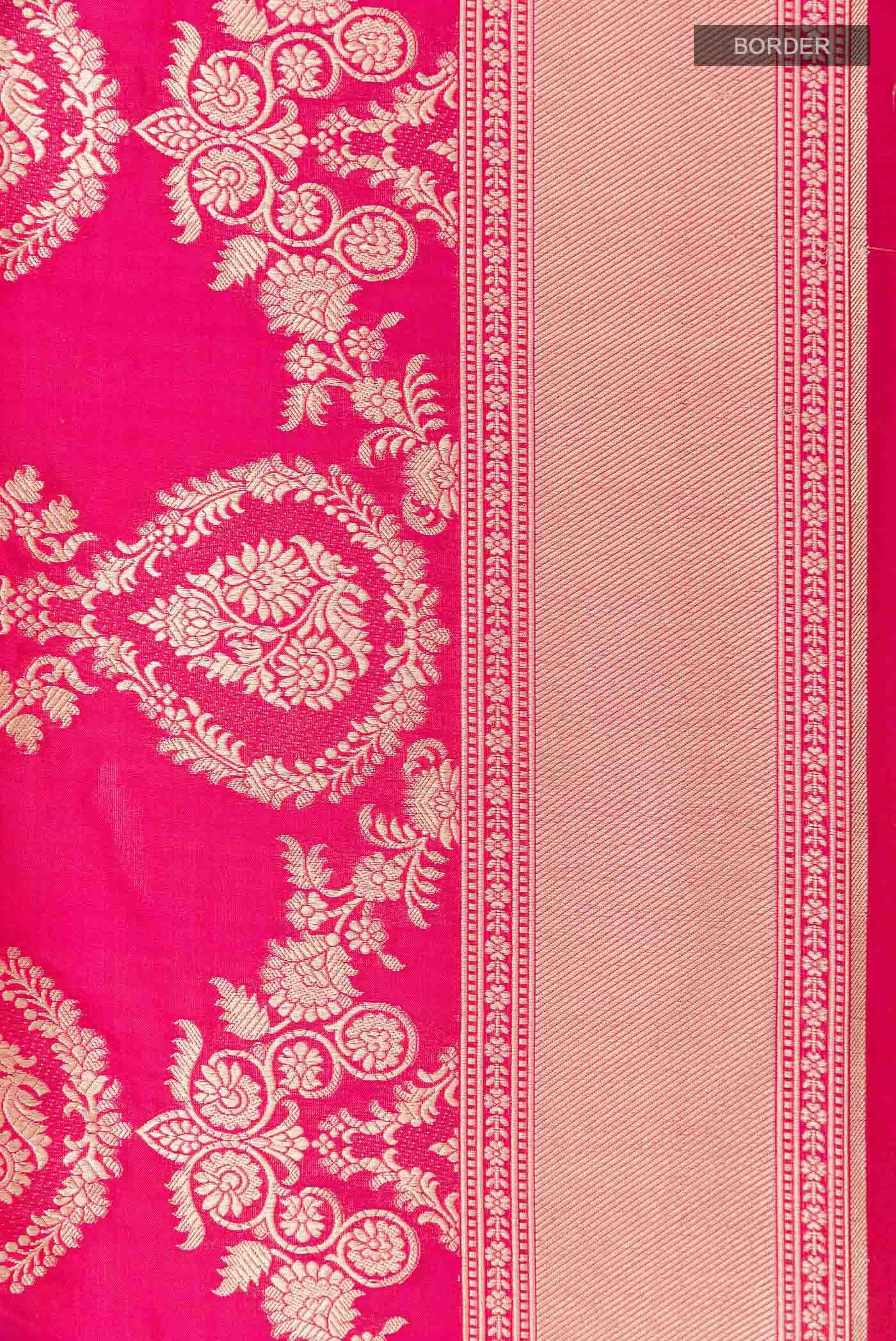 Pink Dual Tone Banarasi Silk Saree