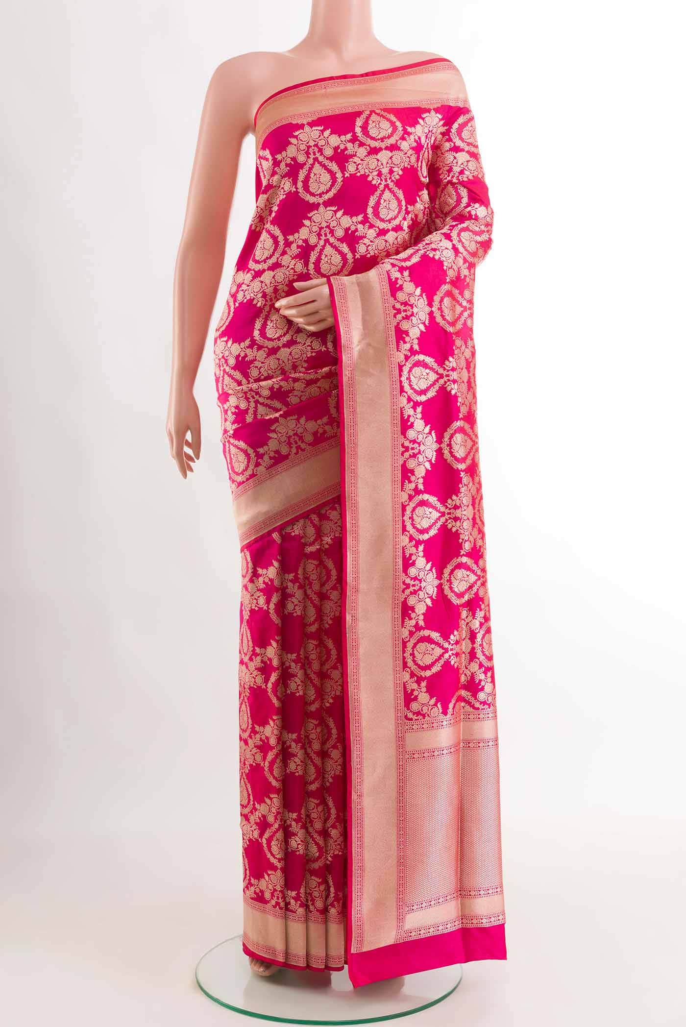 Pink Dual Tone Banarasi Silk Saree