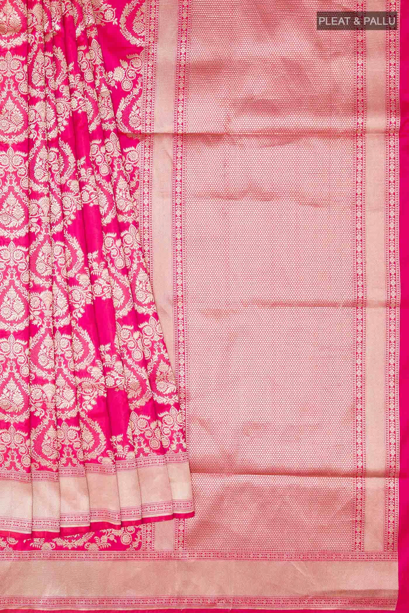 Pink Dual Tone Banarasi Silk Saree