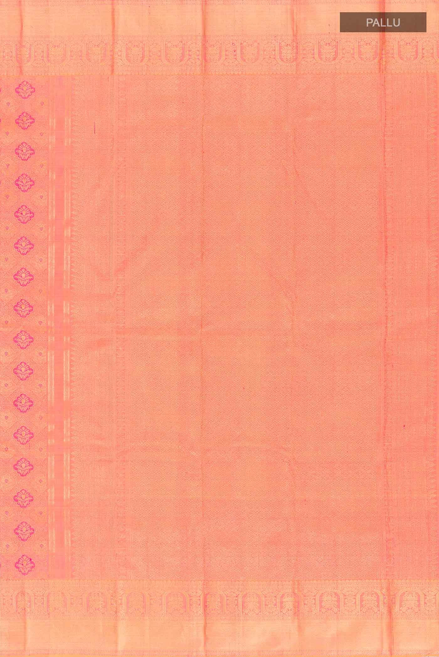 Orange Dual Tone Kanchipuram Silk Saree