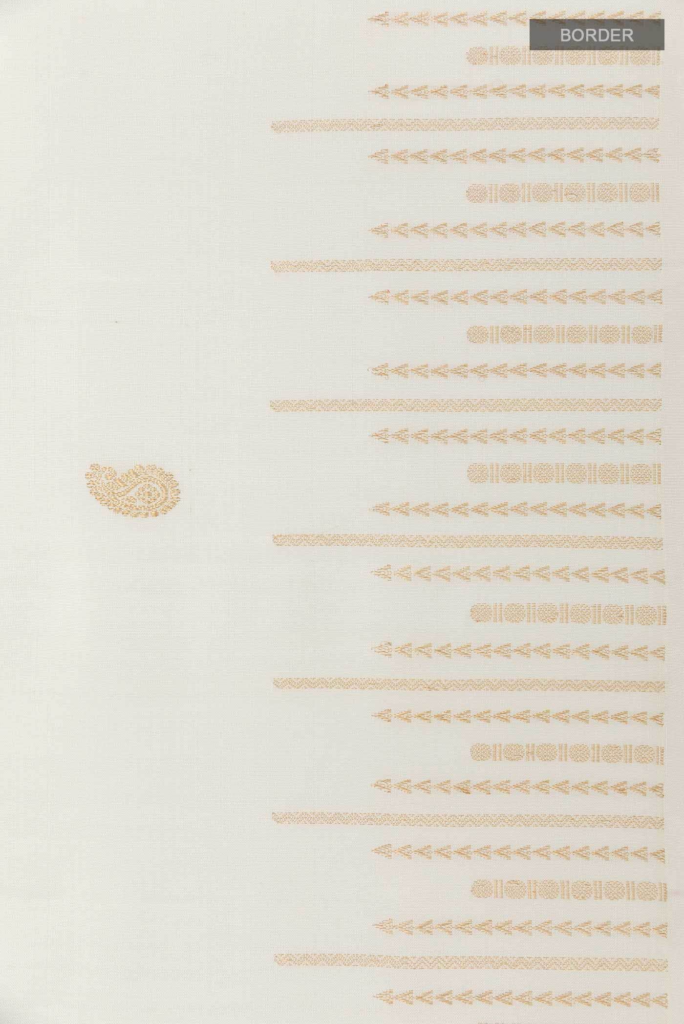 White Kanchipuram Silk Saree