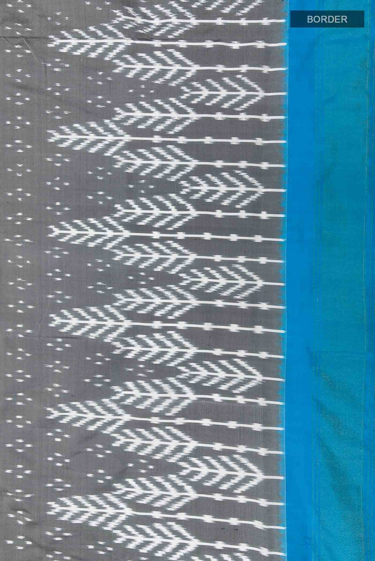 Grey Pochampally Silk Saree