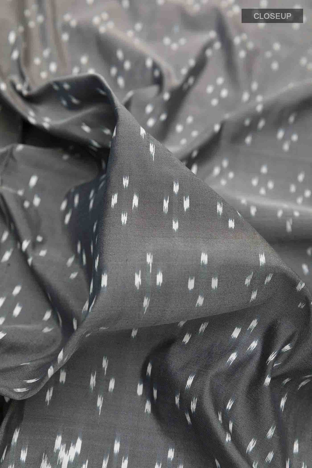 Grey Pochampally Silk Saree