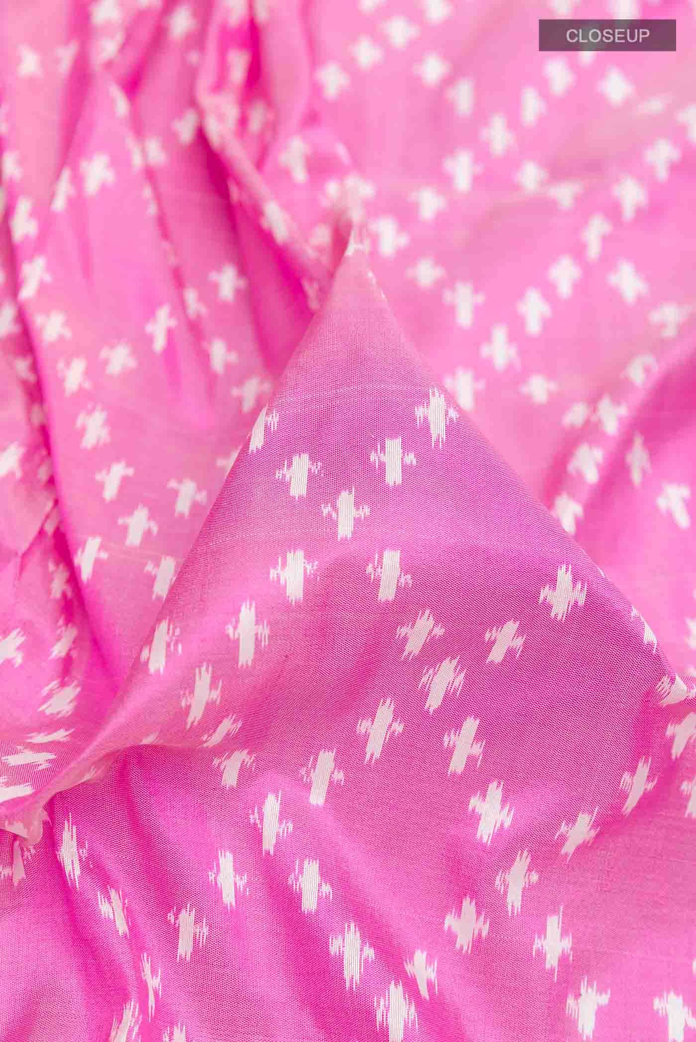 Pink Pochampally Silk Saree